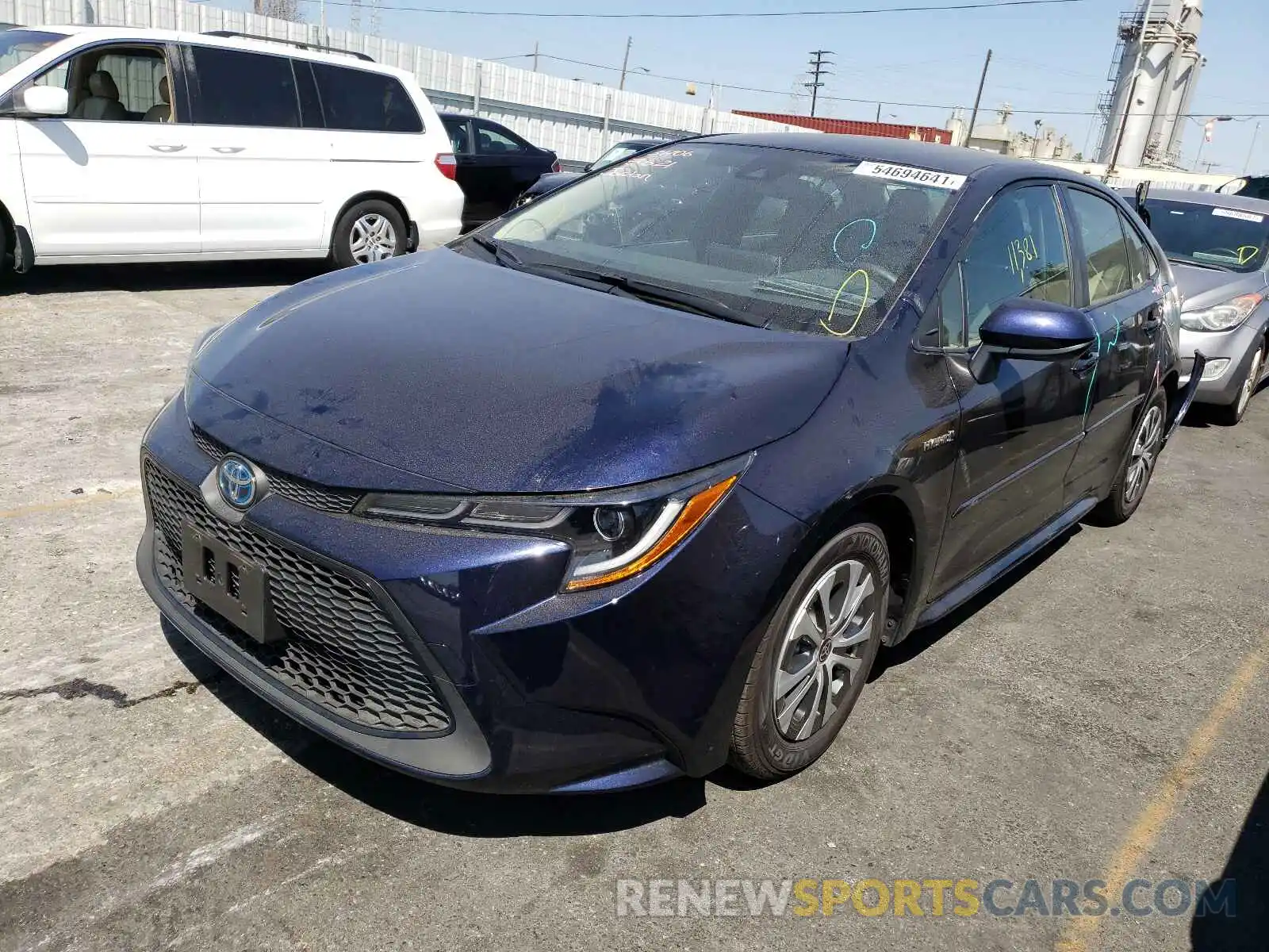 2 Photograph of a damaged car JTDEAMDE8MJ002840 TOYOTA COROLLA 2021