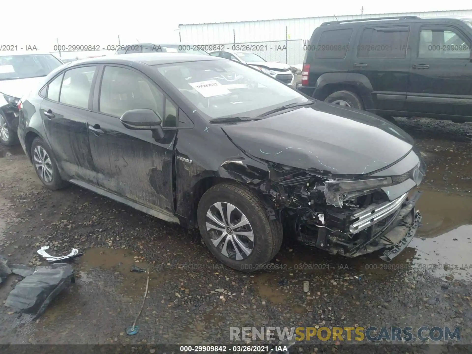 1 Photograph of a damaged car JTDEAMDE8MJ003938 TOYOTA COROLLA 2021