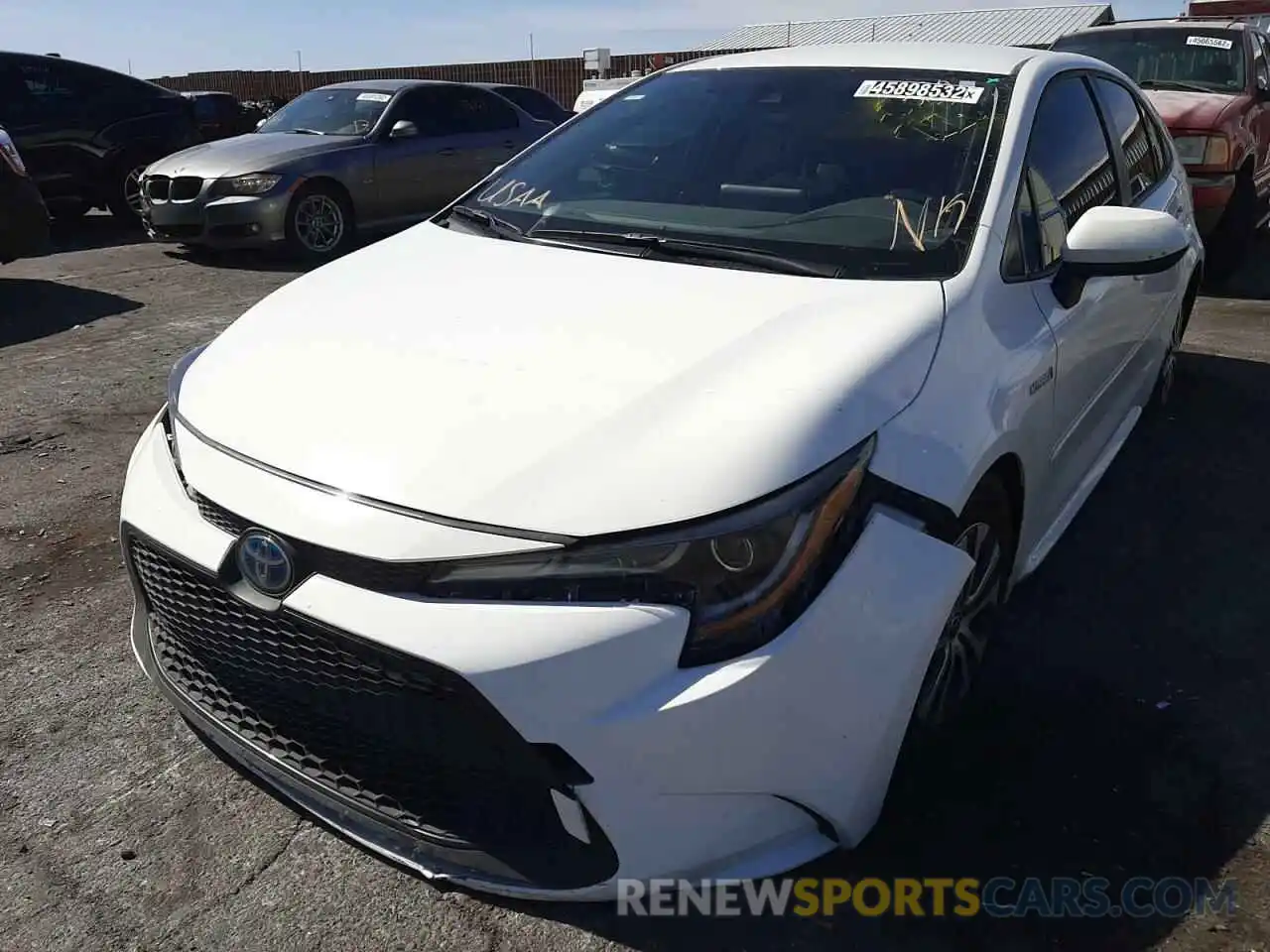 2 Photograph of a damaged car JTDEAMDE8MJ004071 TOYOTA COROLLA 2021