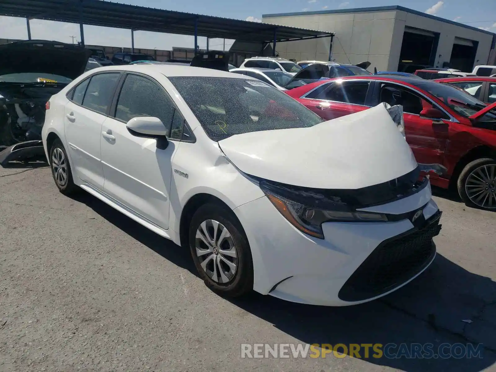 1 Photograph of a damaged car JTDEAMDE8MJ004877 TOYOTA COROLLA 2021