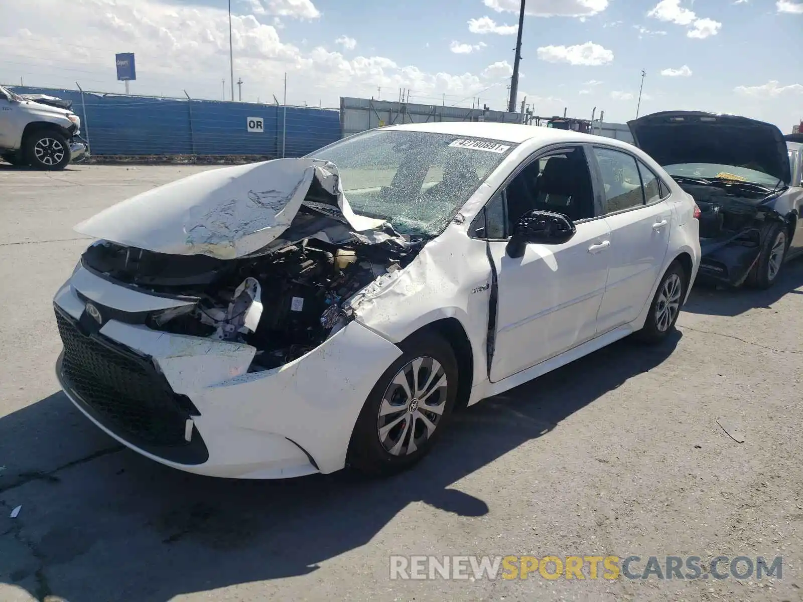 2 Photograph of a damaged car JTDEAMDE8MJ004877 TOYOTA COROLLA 2021