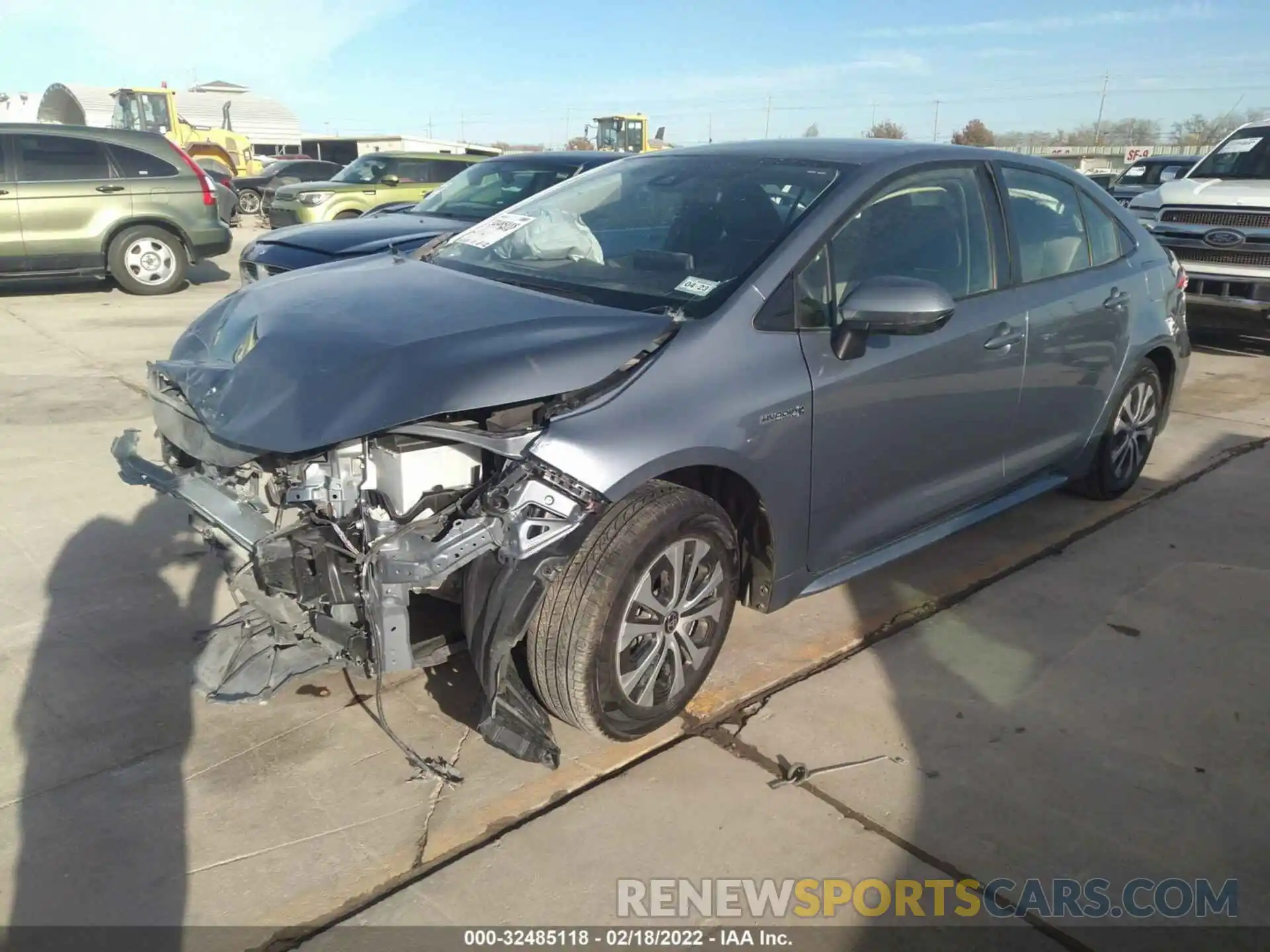 2 Photograph of a damaged car JTDEAMDE8MJ005091 TOYOTA COROLLA 2021