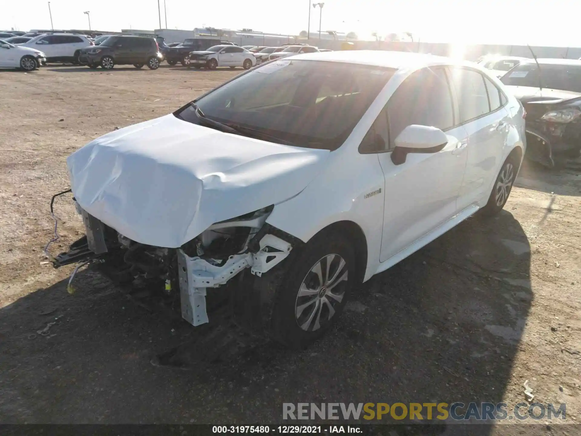 2 Photograph of a damaged car JTDEAMDE8MJ005835 TOYOTA COROLLA 2021