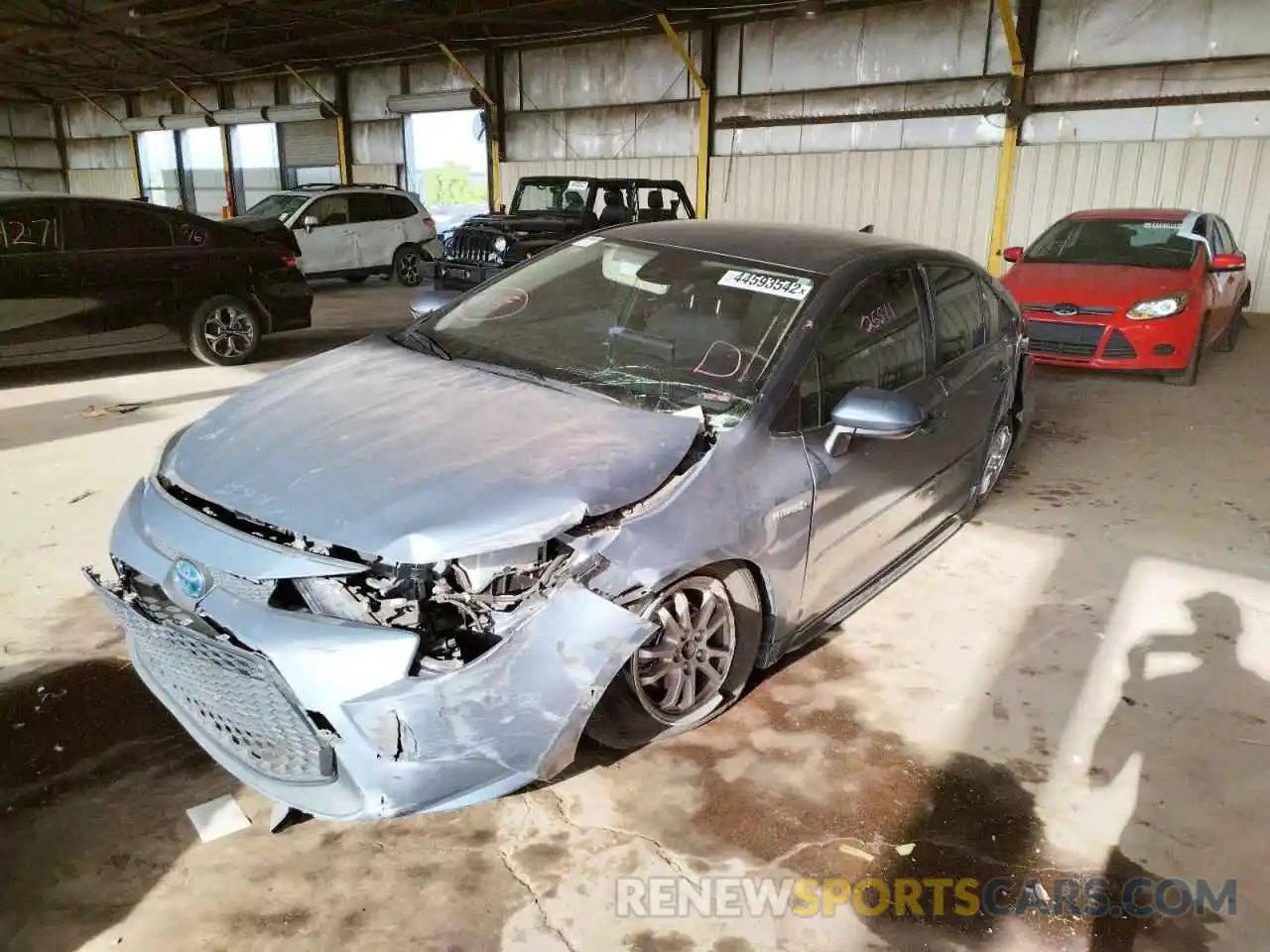 2 Photograph of a damaged car JTDEAMDE8MJ006855 TOYOTA COROLLA 2021