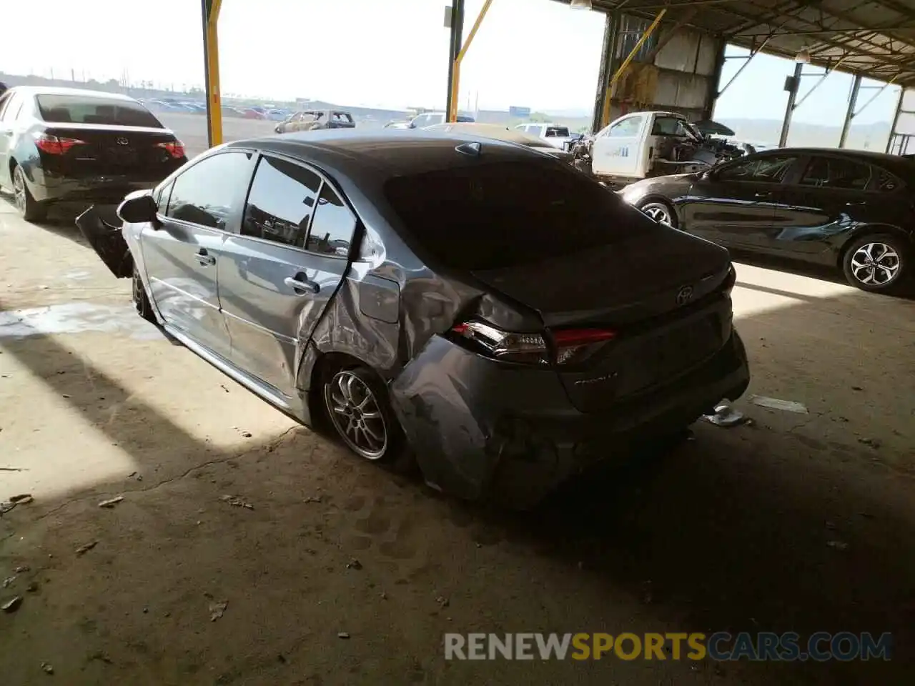 3 Photograph of a damaged car JTDEAMDE8MJ006855 TOYOTA COROLLA 2021