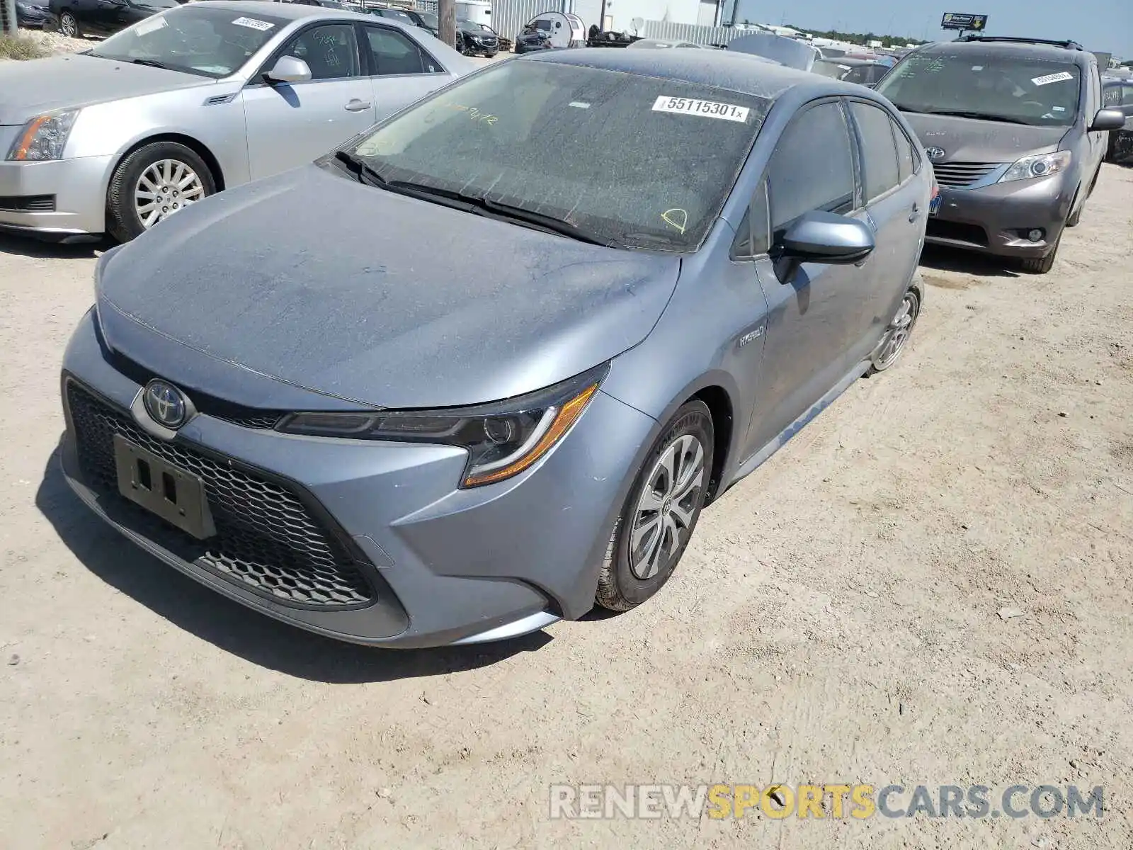 2 Photograph of a damaged car JTDEAMDE8MJ007472 TOYOTA COROLLA 2021