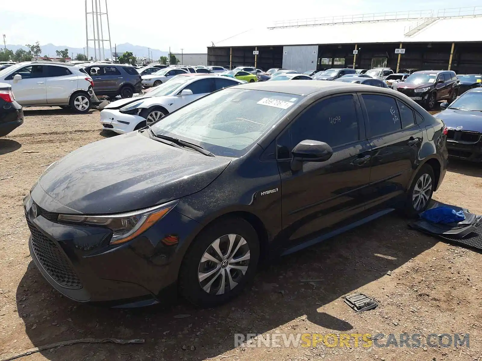 2 Photograph of a damaged car JTDEAMDE8MJ009819 TOYOTA COROLLA 2021