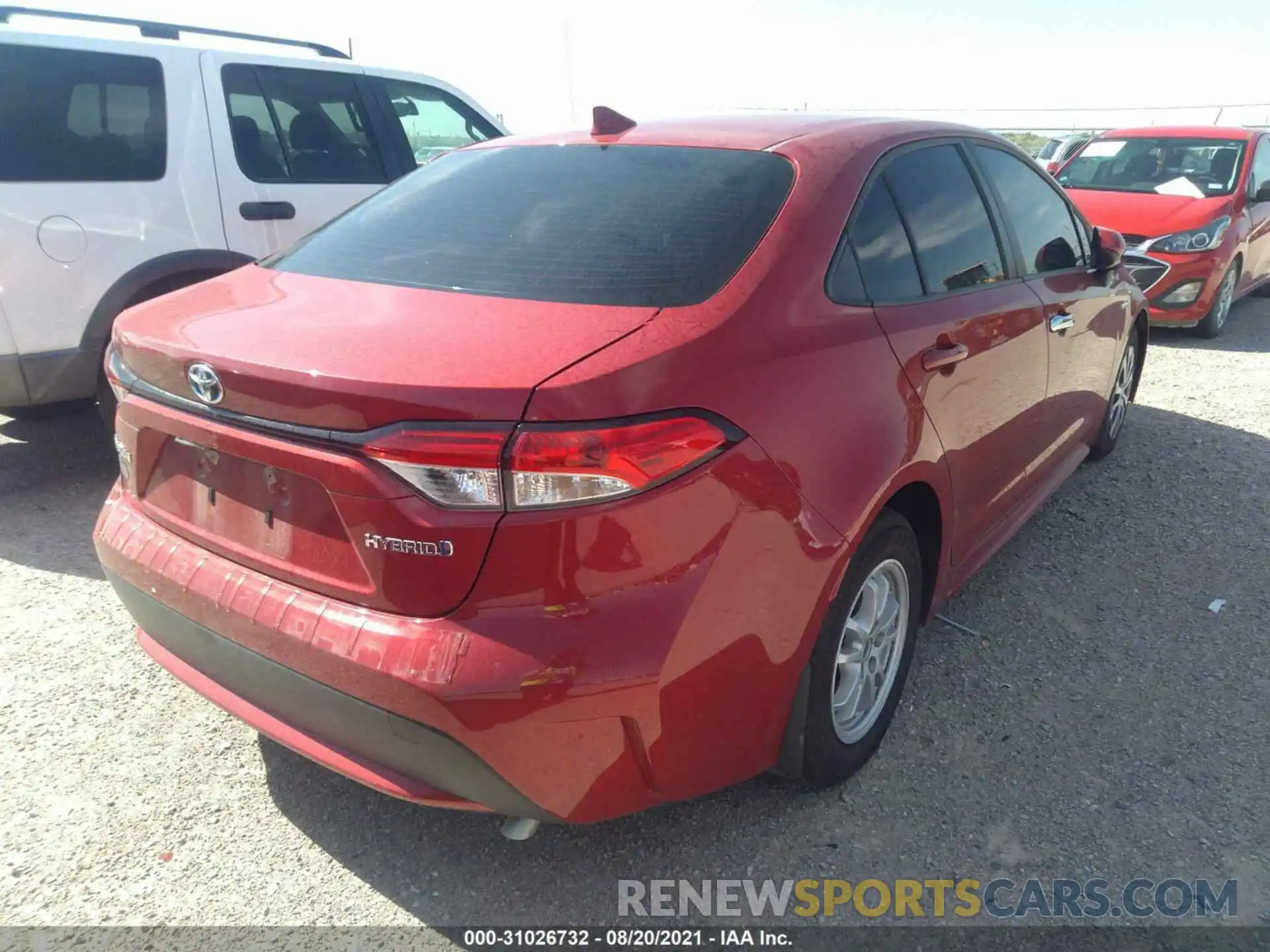 4 Photograph of a damaged car JTDEAMDE8MJ010436 TOYOTA COROLLA 2021