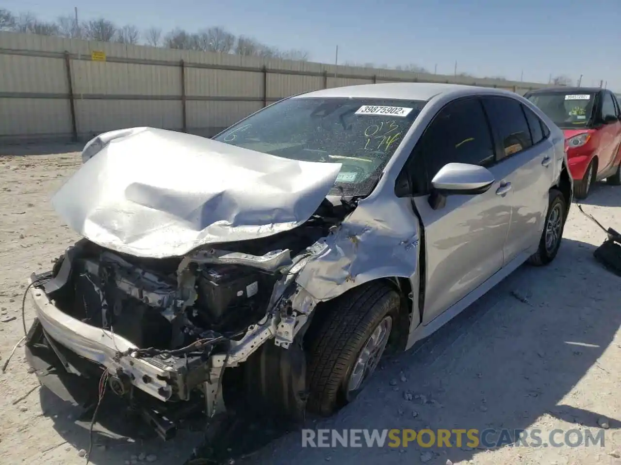 2 Photograph of a damaged car JTDEAMDE8MJ013174 TOYOTA COROLLA 2021