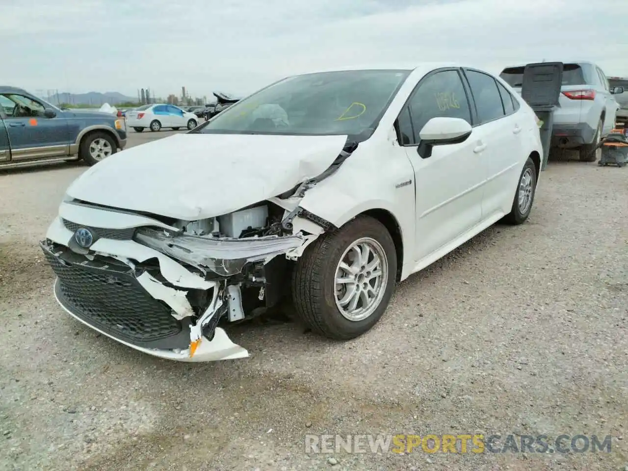 2 Photograph of a damaged car JTDEAMDE8MJ013224 TOYOTA COROLLA 2021