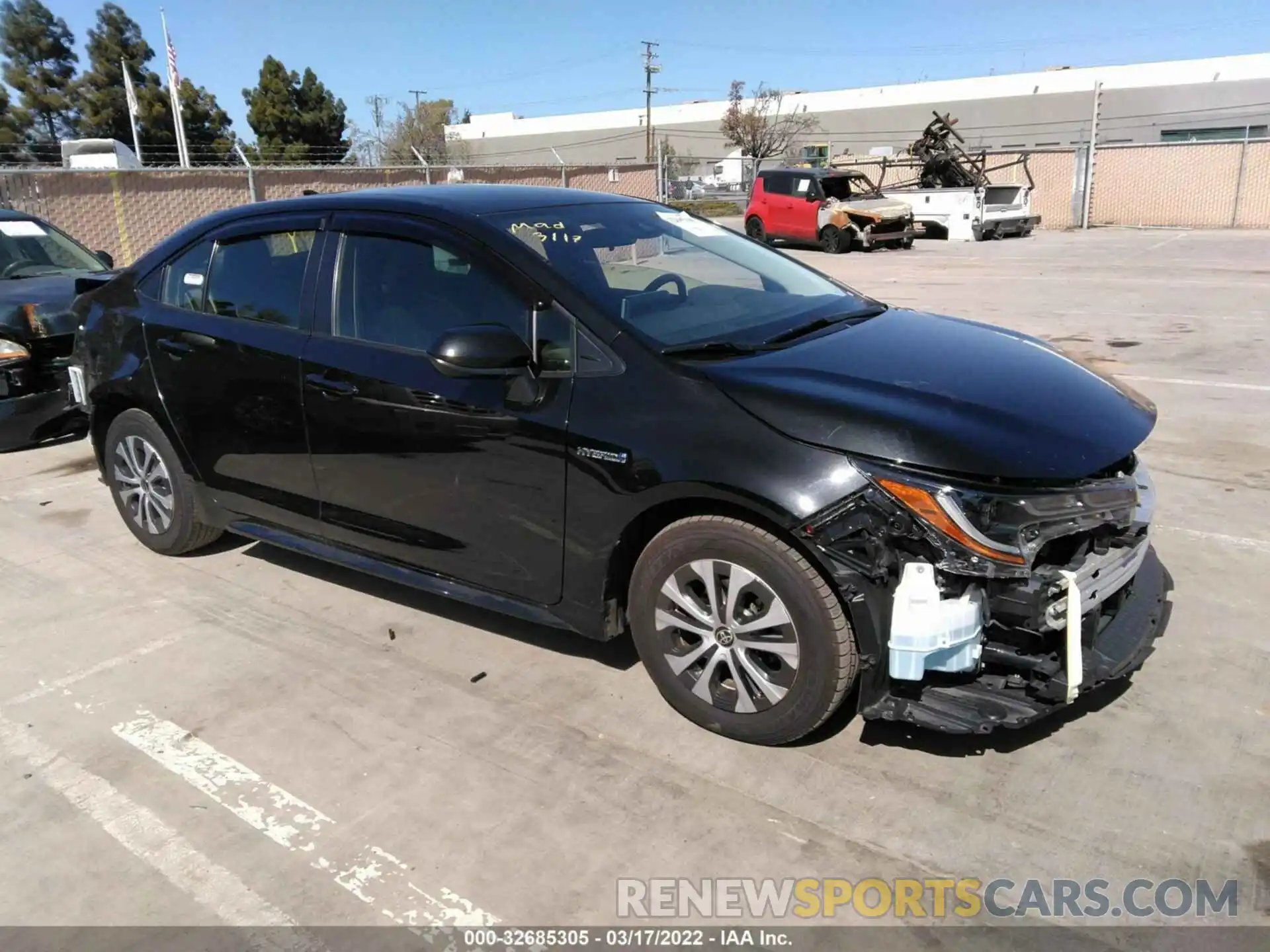 1 Photograph of a damaged car JTDEAMDE8MJ013630 TOYOTA COROLLA 2021