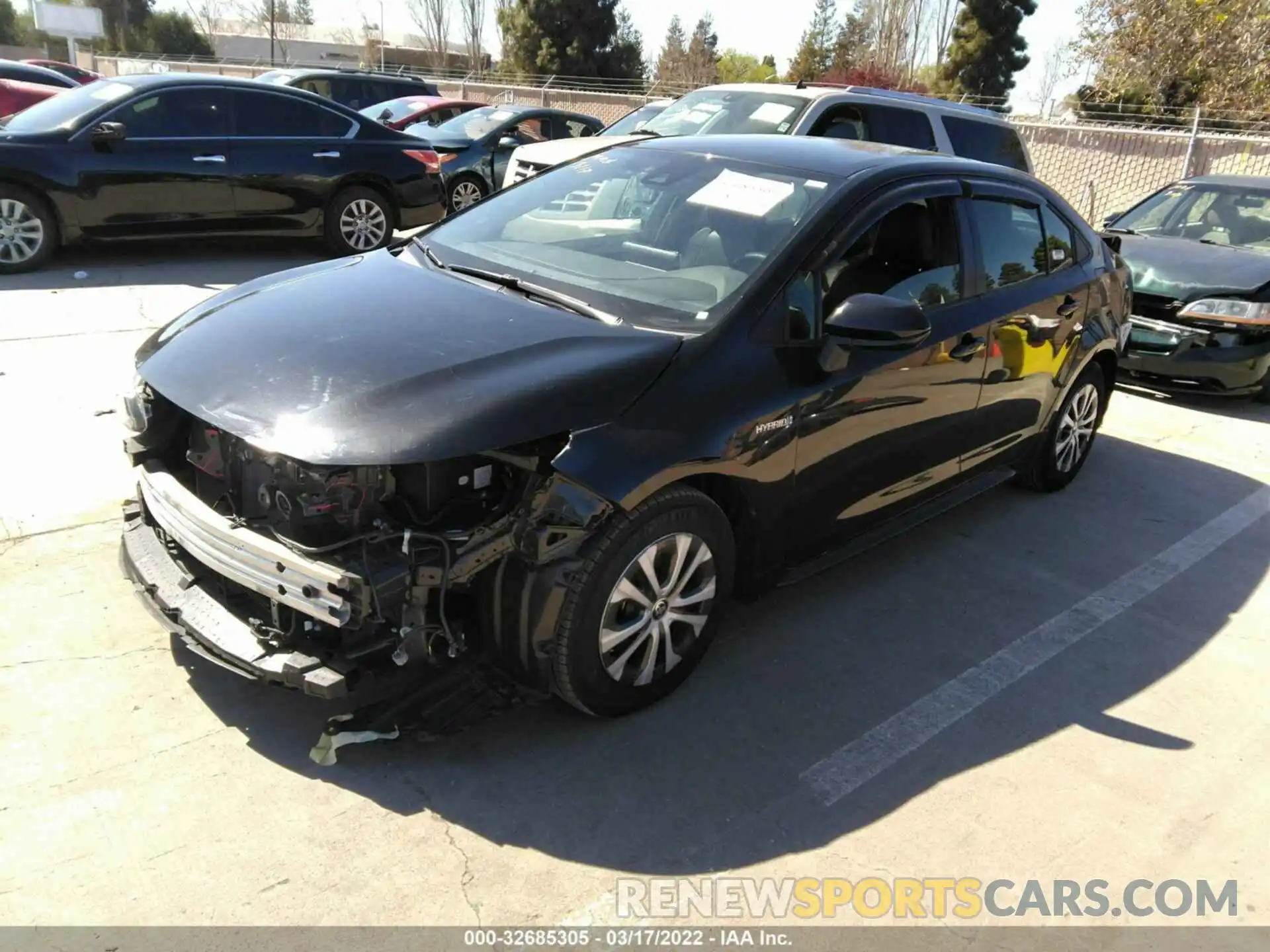 2 Photograph of a damaged car JTDEAMDE8MJ013630 TOYOTA COROLLA 2021