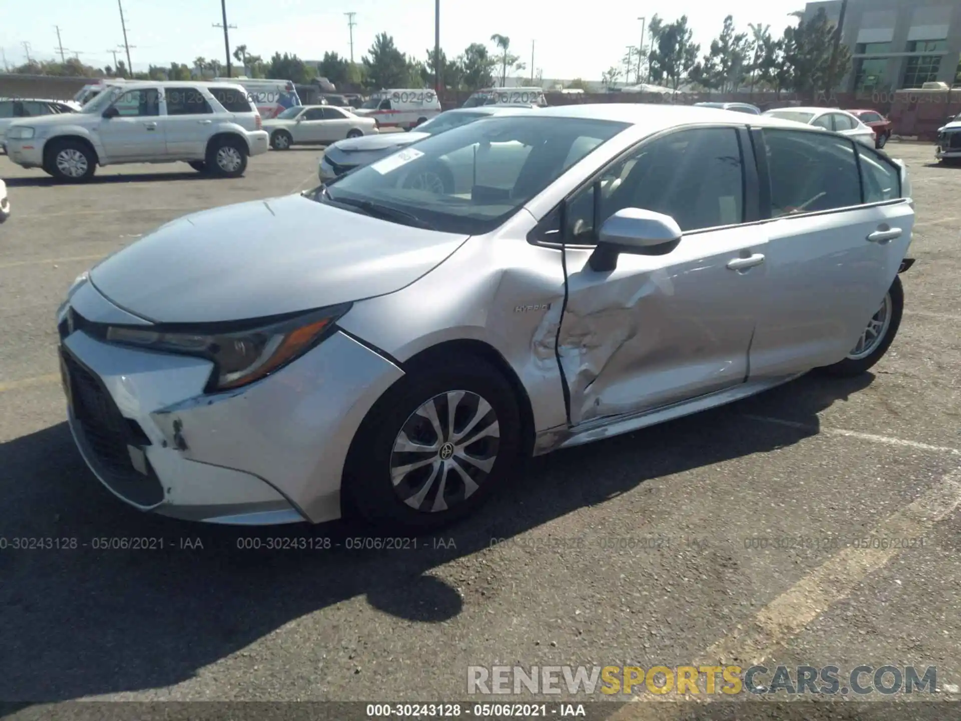 2 Photograph of a damaged car JTDEAMDE8MJ013983 TOYOTA COROLLA 2021