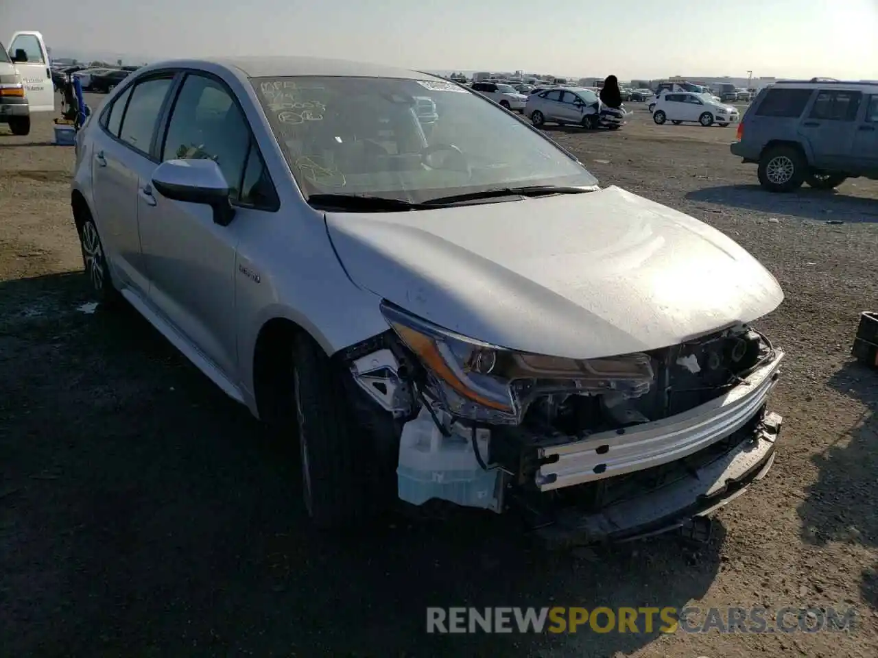 1 Photograph of a damaged car JTDEAMDE8MJ014891 TOYOTA COROLLA 2021