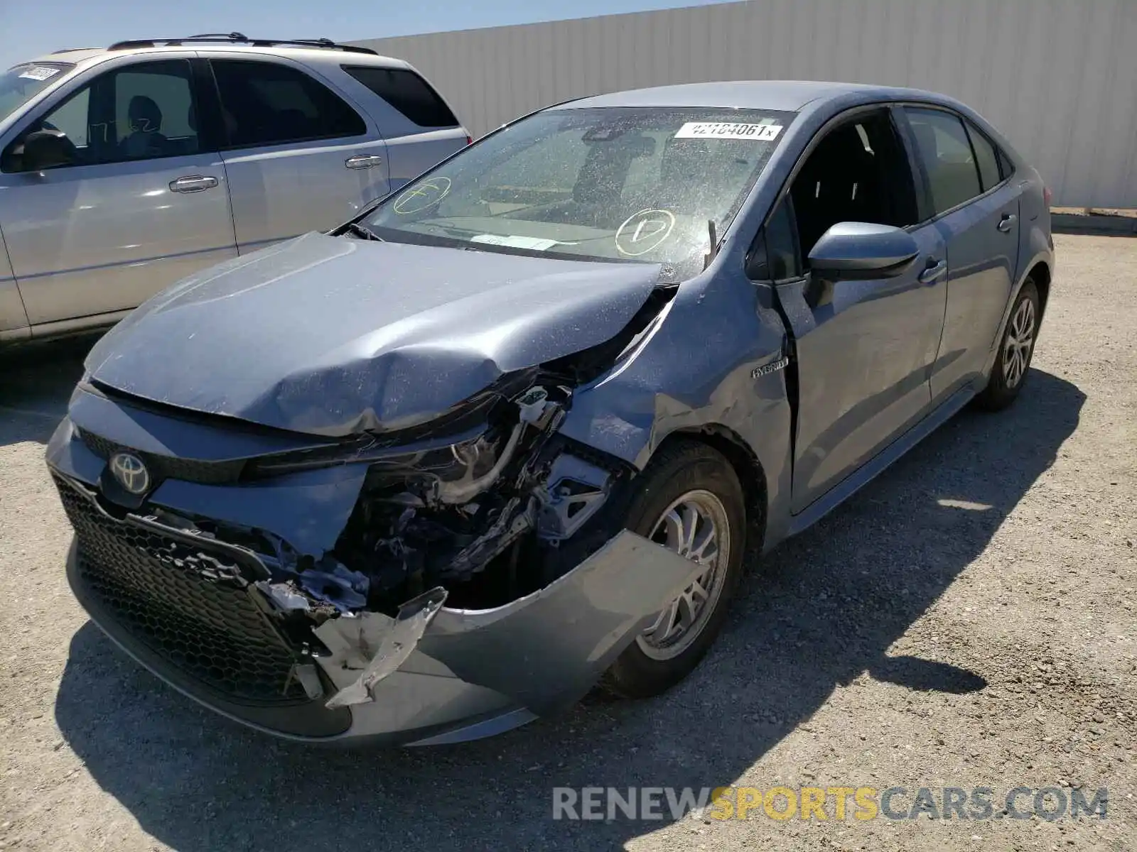 2 Photograph of a damaged car JTDEAMDE8MJ015281 TOYOTA COROLLA 2021