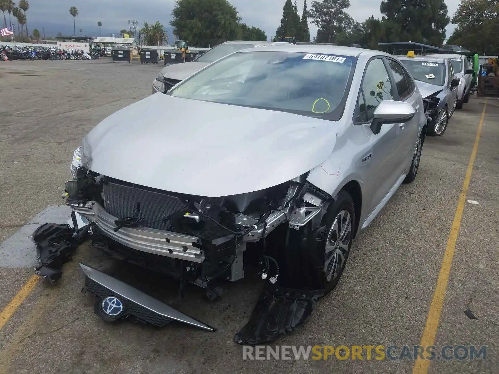 2 Photograph of a damaged car JTDEAMDE8MJ017547 TOYOTA COROLLA 2021