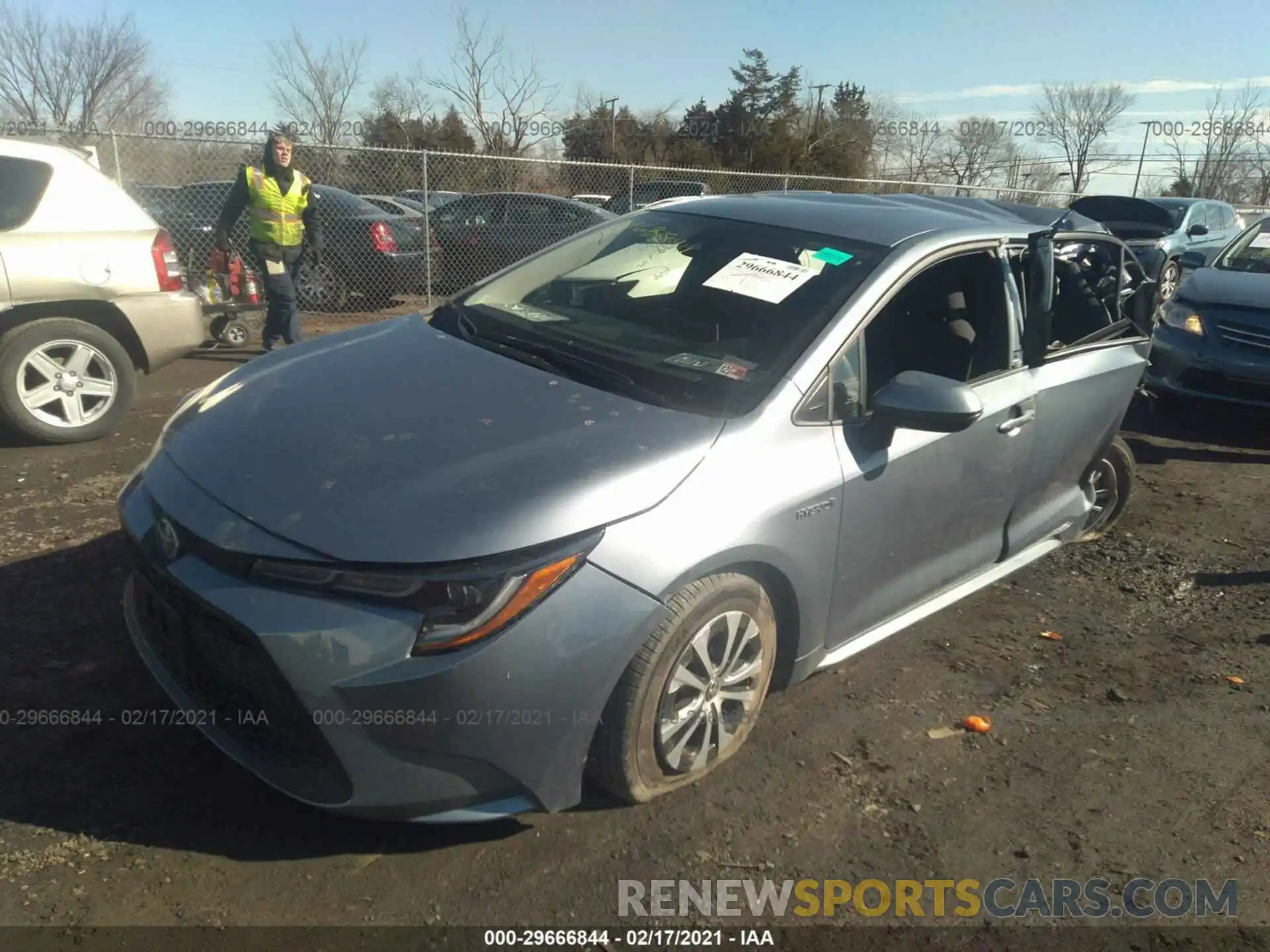 2 Photograph of a damaged car JTDEAMDE8MJ018312 TOYOTA COROLLA 2021