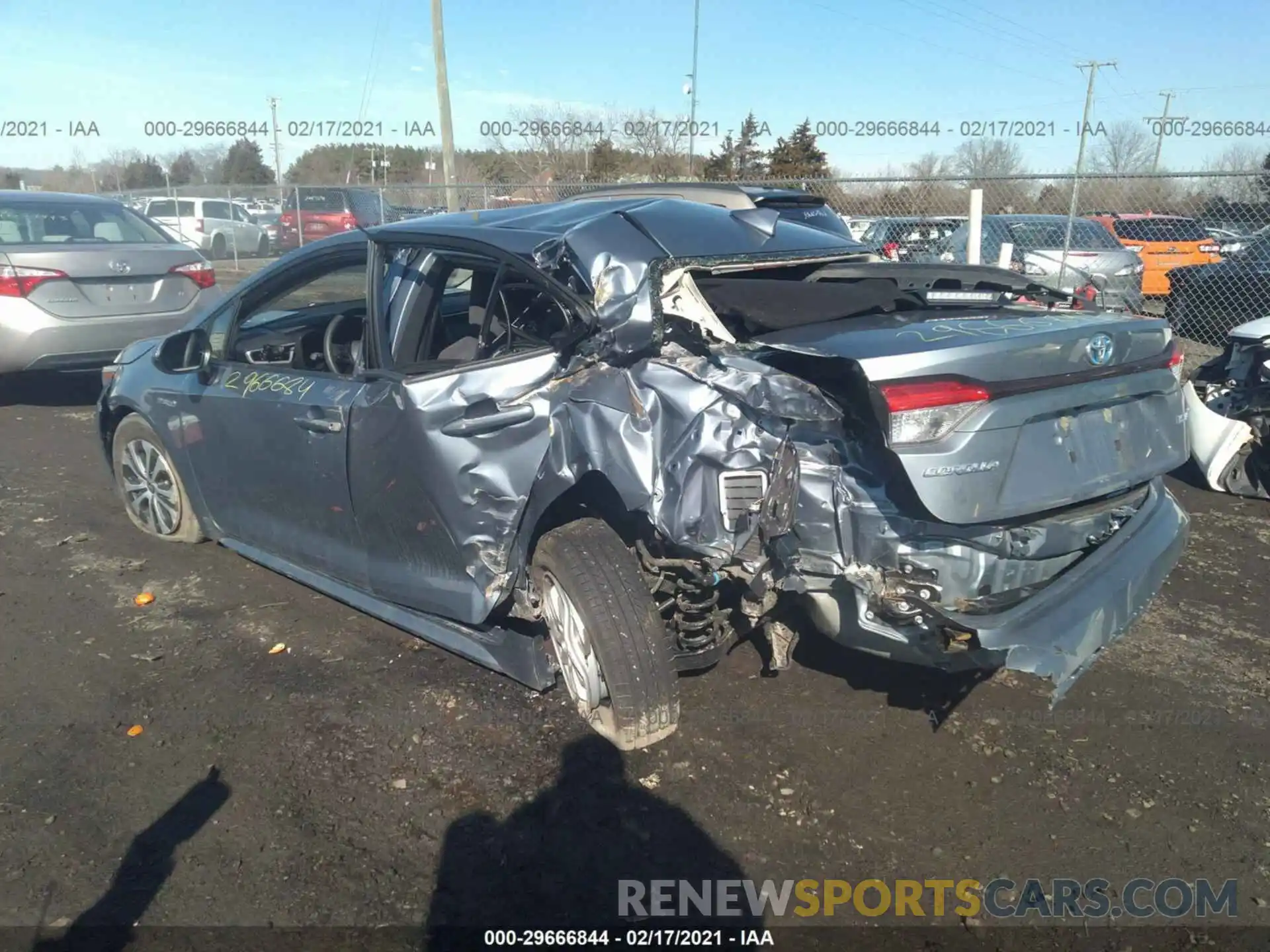 3 Photograph of a damaged car JTDEAMDE8MJ018312 TOYOTA COROLLA 2021