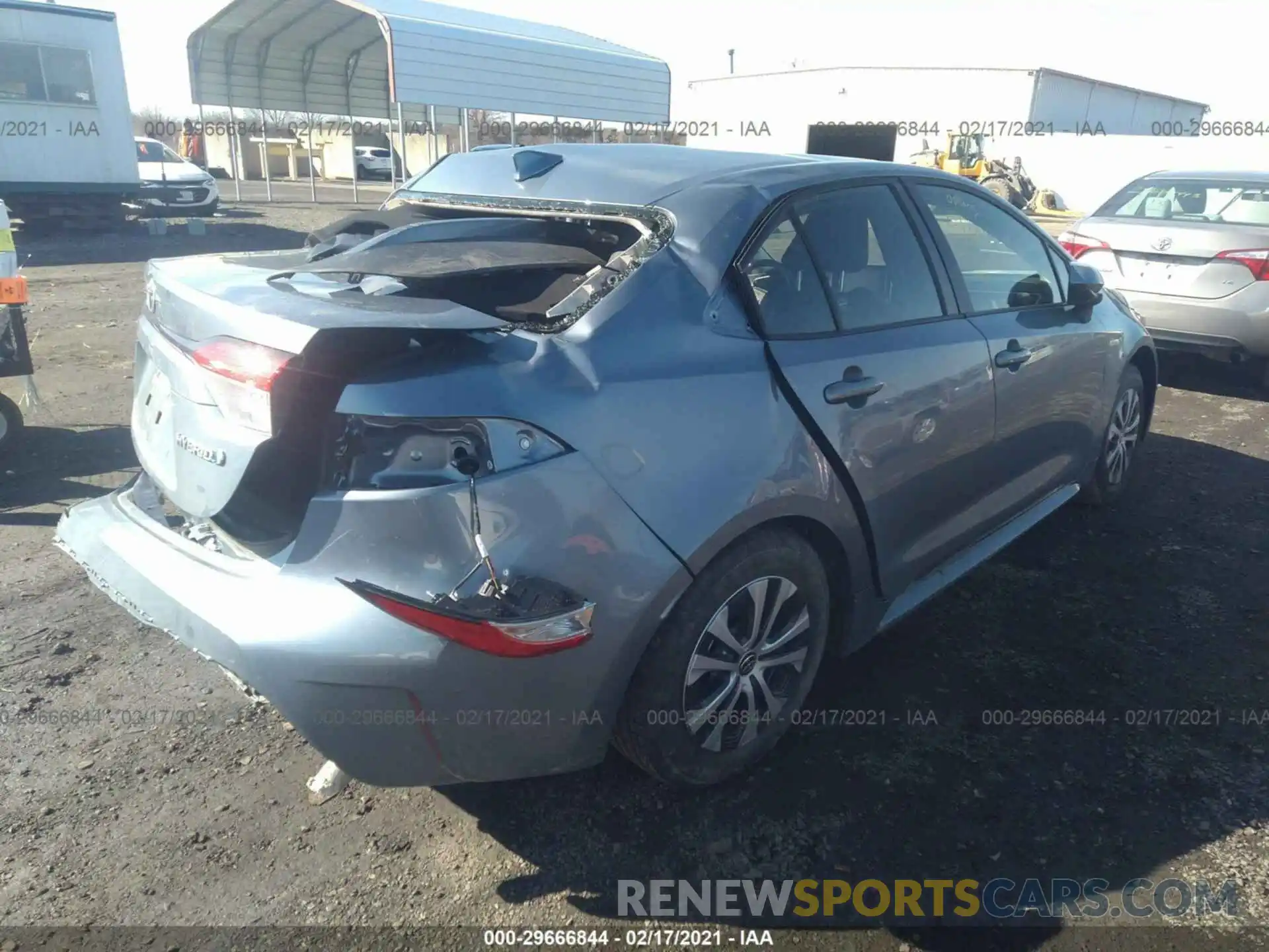 4 Photograph of a damaged car JTDEAMDE8MJ018312 TOYOTA COROLLA 2021