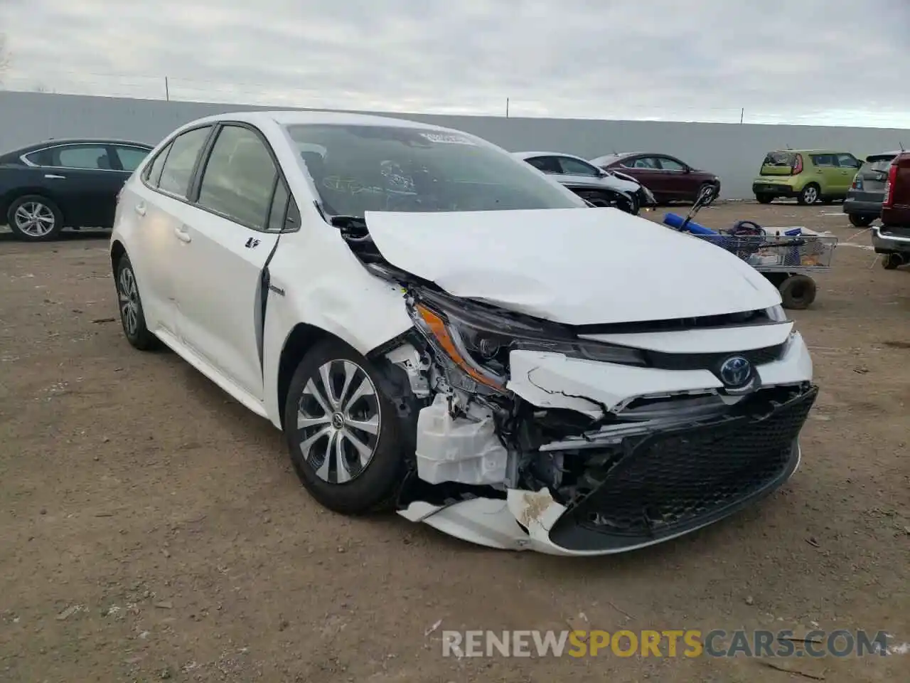 1 Photograph of a damaged car JTDEAMDE8MJ018634 TOYOTA COROLLA 2021