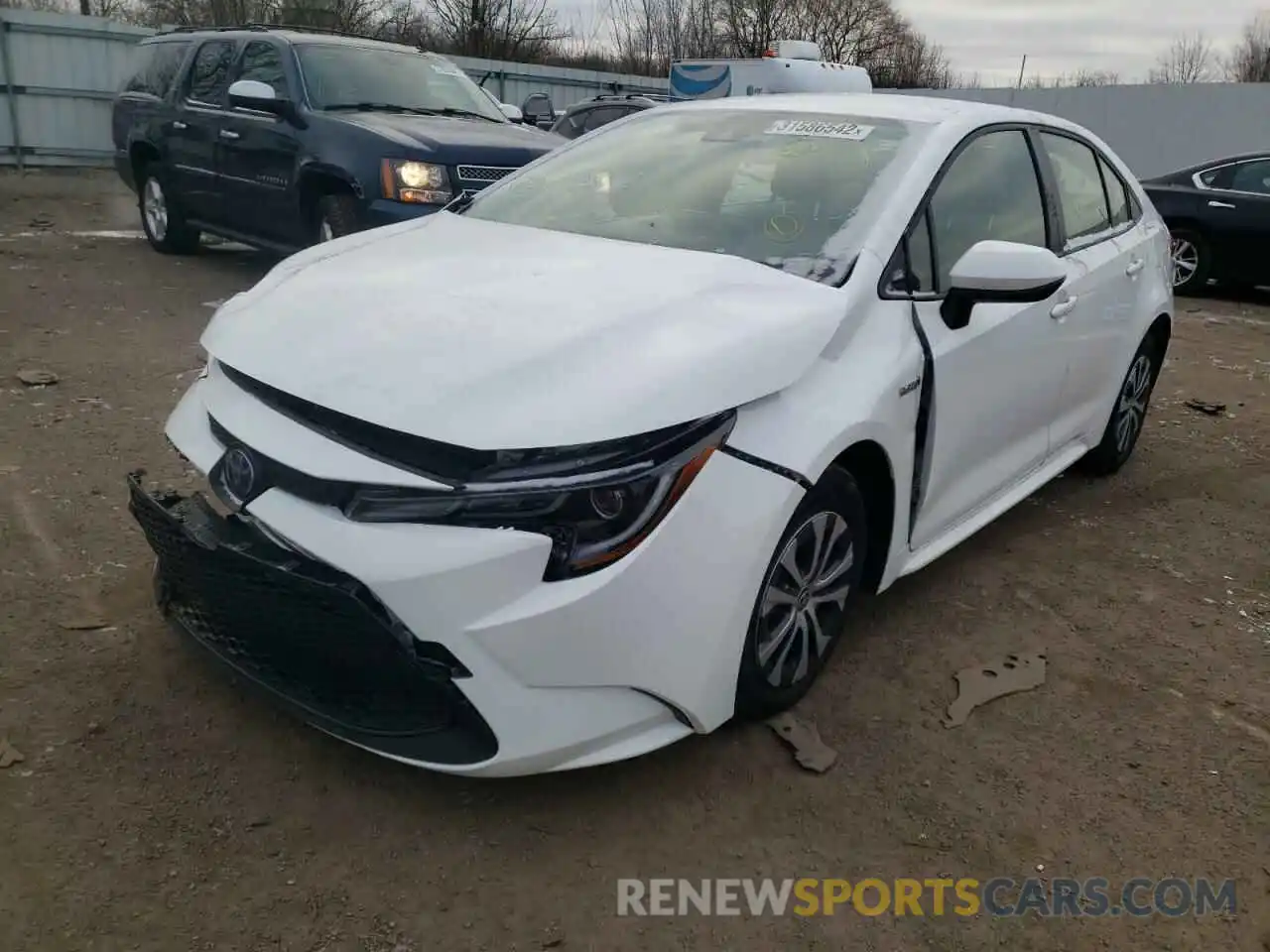 2 Photograph of a damaged car JTDEAMDE8MJ018634 TOYOTA COROLLA 2021