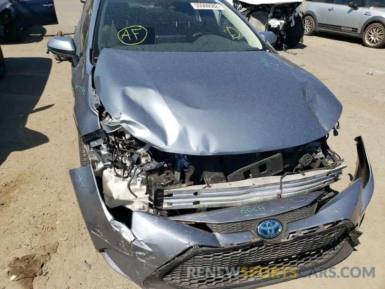 9 Photograph of a damaged car JTDEAMDE8MJ019380 TOYOTA COROLLA 2021