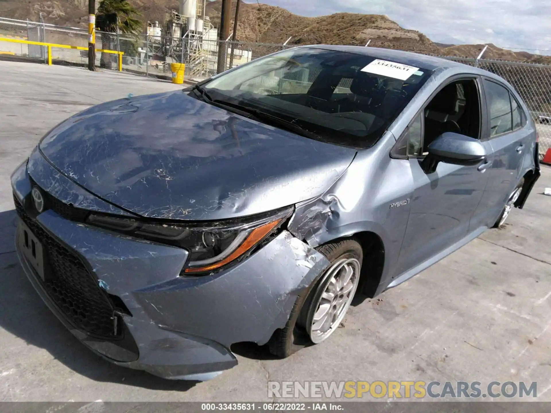 2 Photograph of a damaged car JTDEAMDE8MJ019623 TOYOTA COROLLA 2021