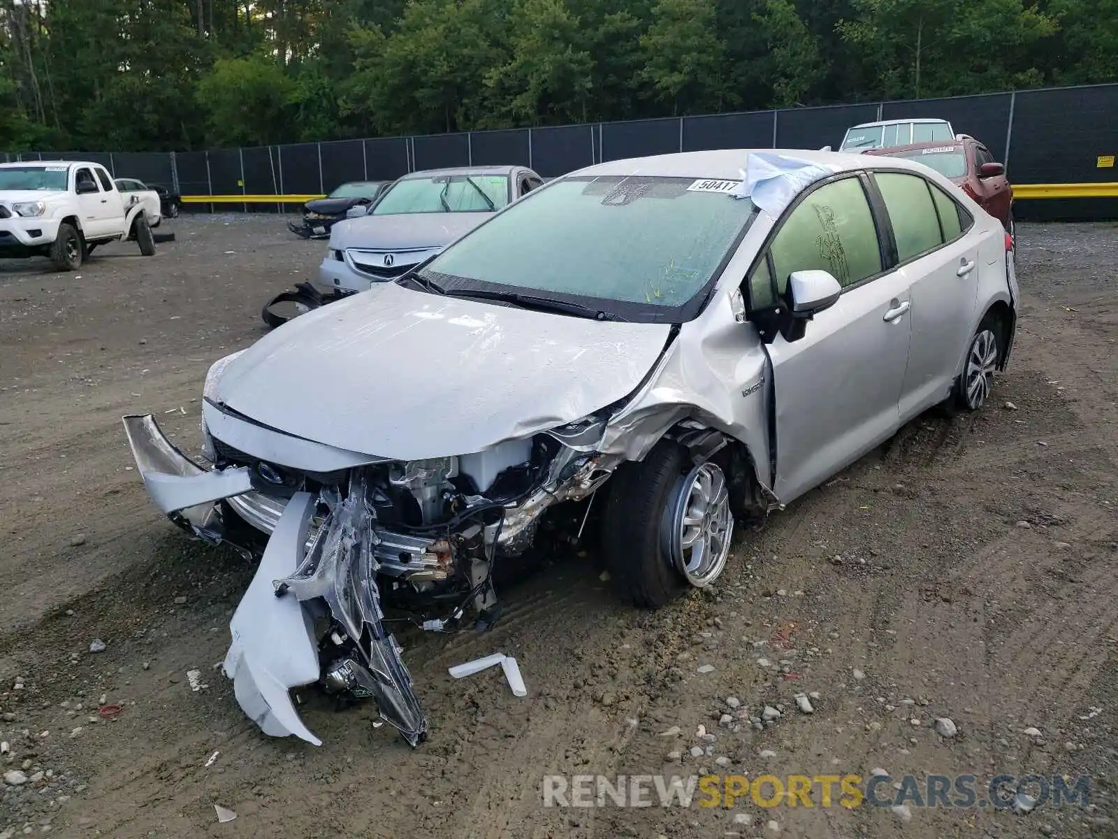 2 Photograph of a damaged car JTDEAMDE8MJ020304 TOYOTA COROLLA 2021