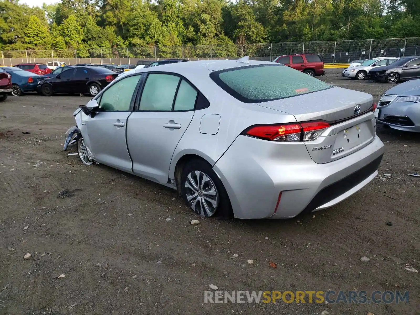 3 Photograph of a damaged car JTDEAMDE8MJ020304 TOYOTA COROLLA 2021