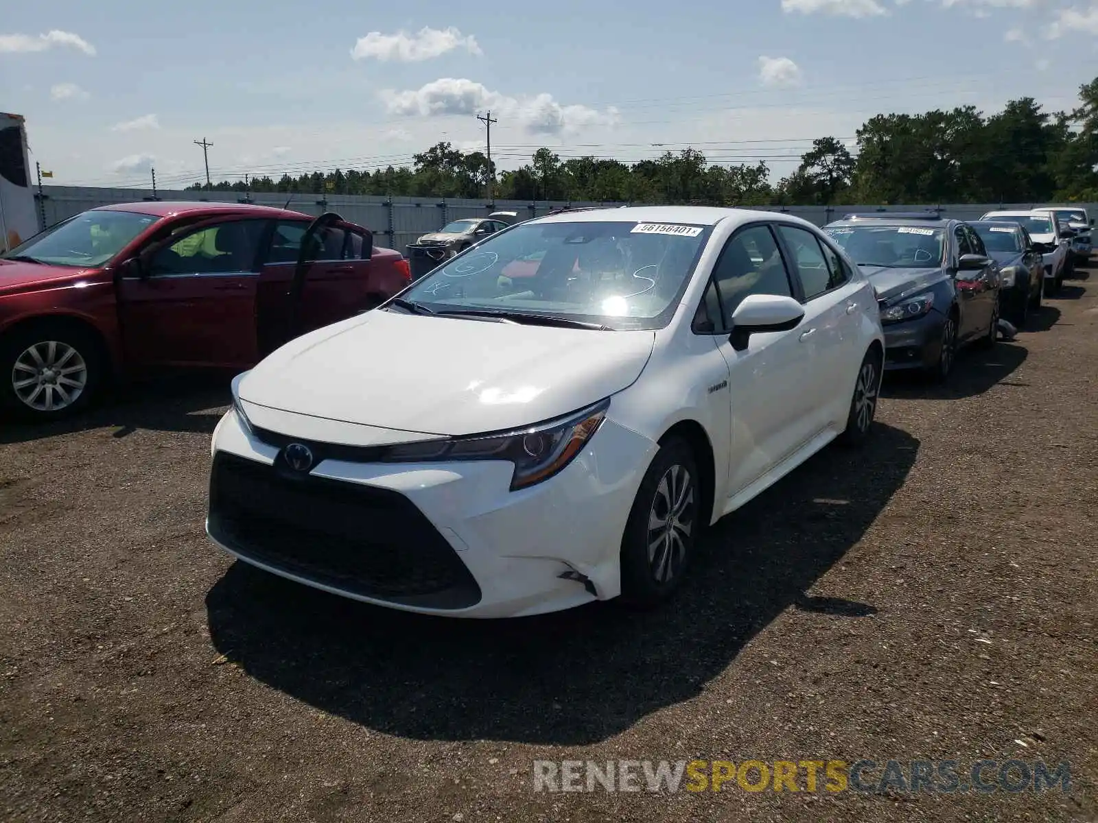 2 Photograph of a damaged car JTDEAMDE8MJ021694 TOYOTA COROLLA 2021