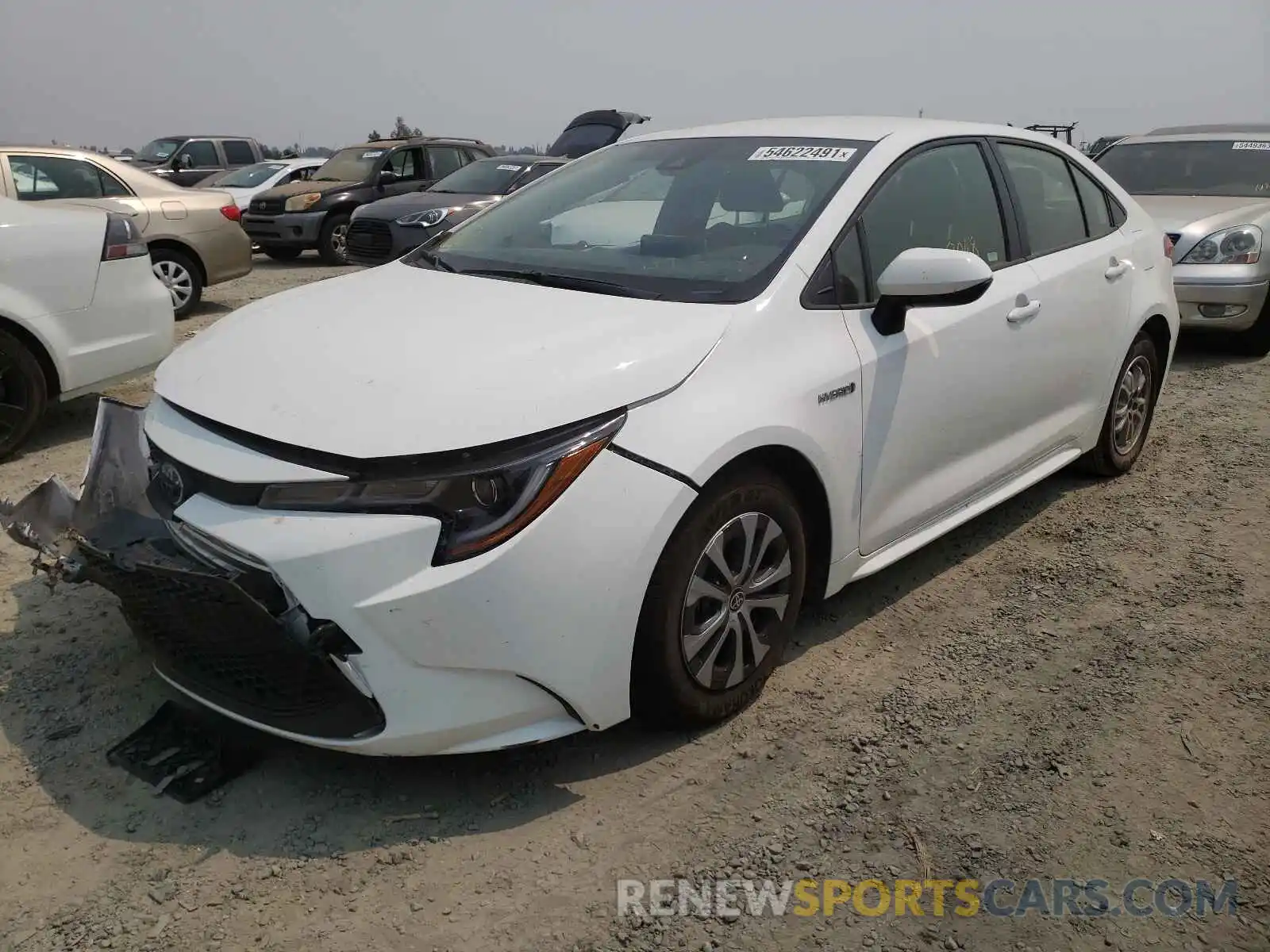 2 Photograph of a damaged car JTDEAMDE8MJ022988 TOYOTA COROLLA 2021