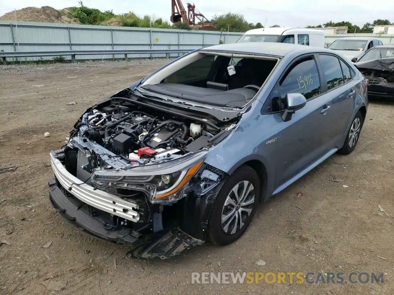 2 Photograph of a damaged car JTDEAMDE8MJ023302 TOYOTA COROLLA 2021