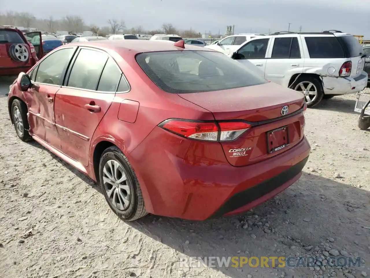 3 Photograph of a damaged car JTDEAMDE8MJ024403 TOYOTA COROLLA 2021