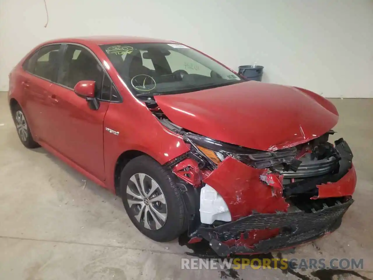 1 Photograph of a damaged car JTDEAMDE8MJ025163 TOYOTA COROLLA 2021