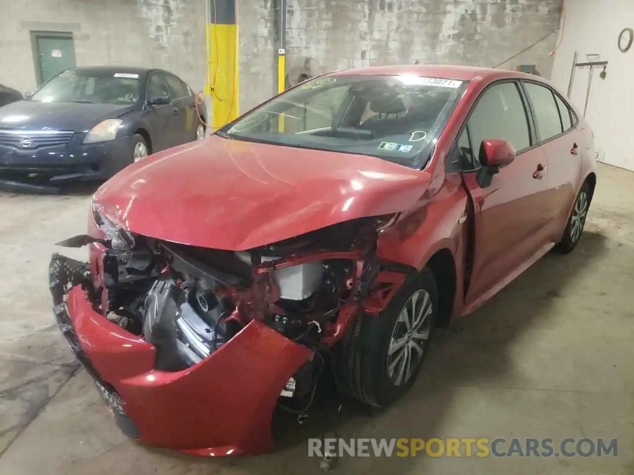 2 Photograph of a damaged car JTDEAMDE8MJ025163 TOYOTA COROLLA 2021