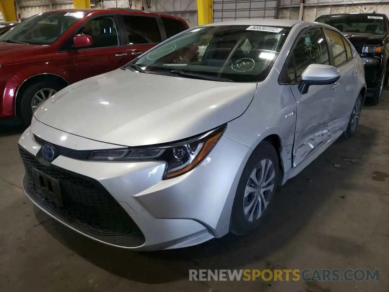 2 Photograph of a damaged car JTDEAMDE8MJ025339 TOYOTA COROLLA 2021