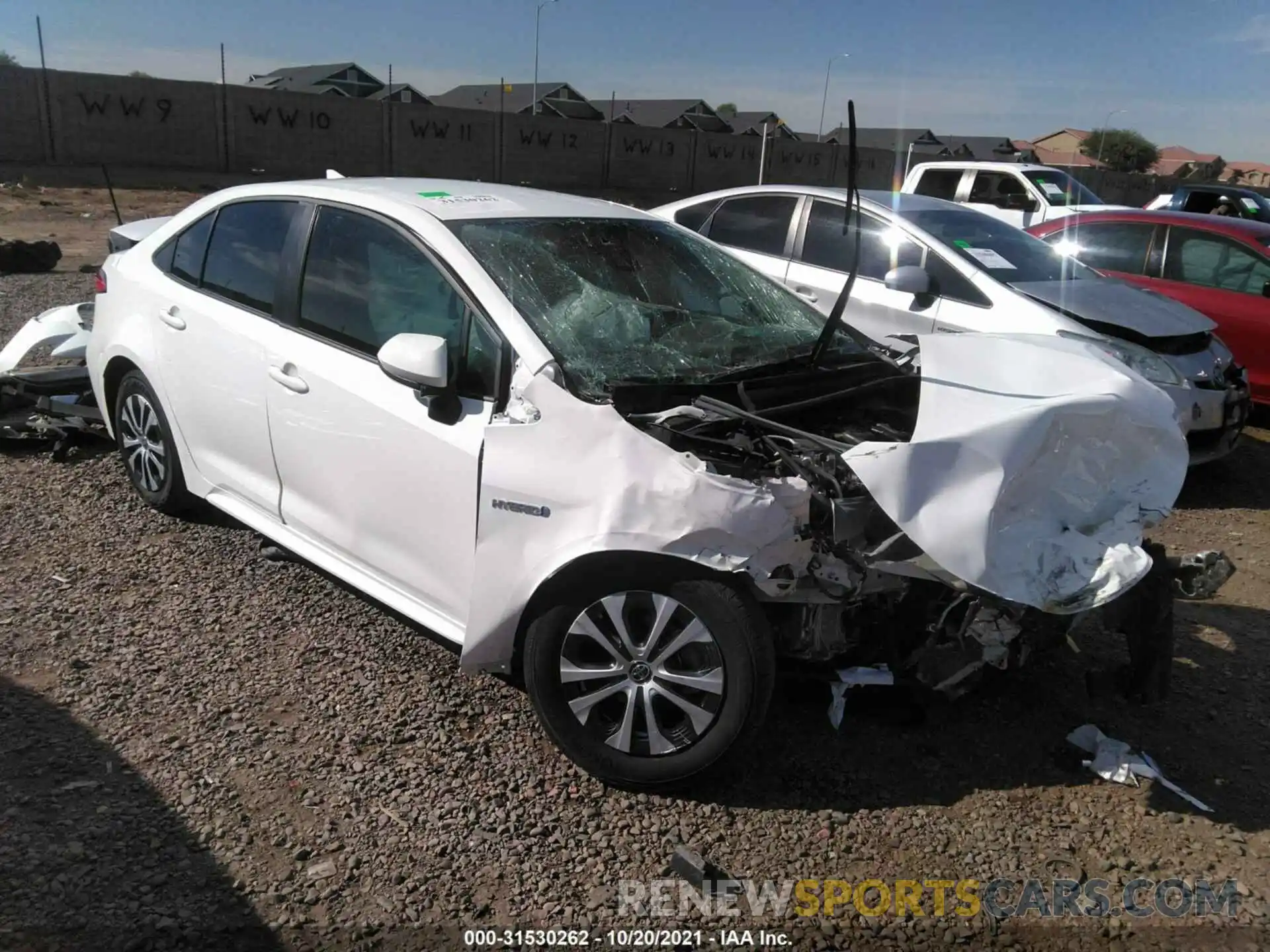 1 Photograph of a damaged car JTDEAMDE8MJ028807 TOYOTA COROLLA 2021