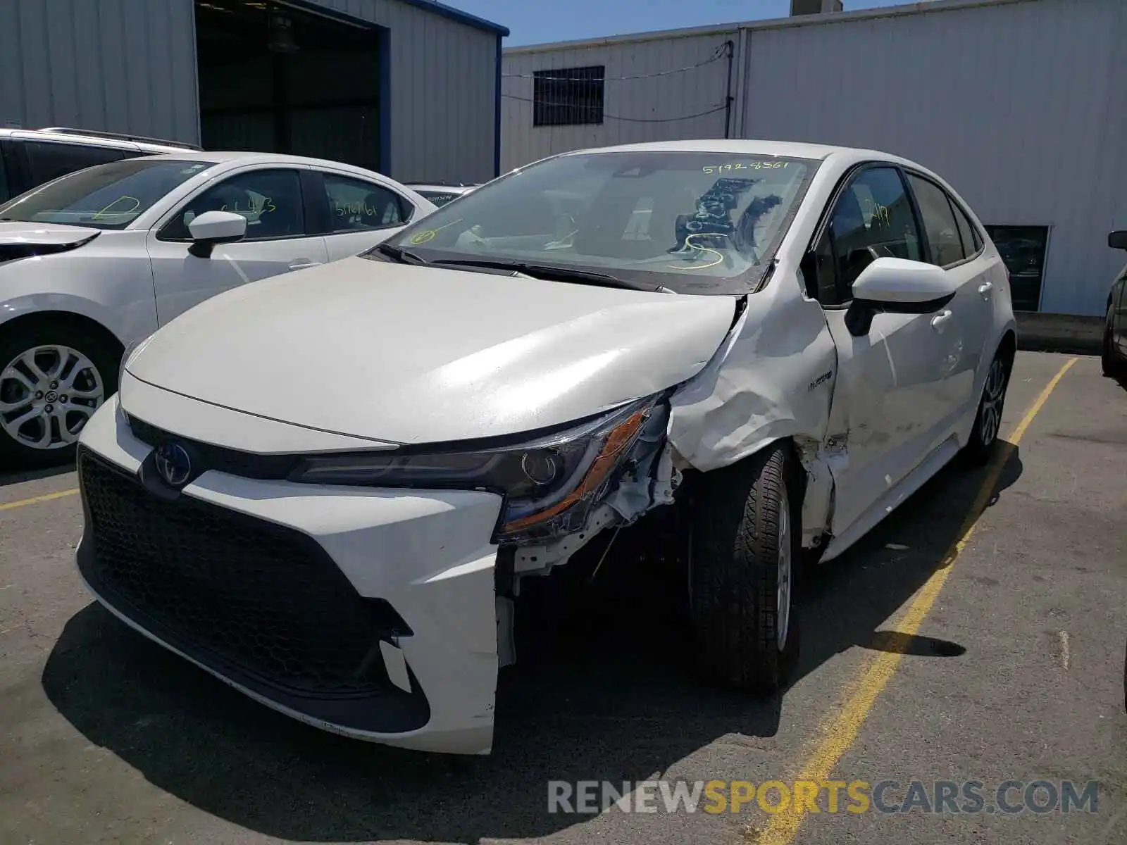 2 Photograph of a damaged car JTDEAMDE8MJ029441 TOYOTA COROLLA 2021