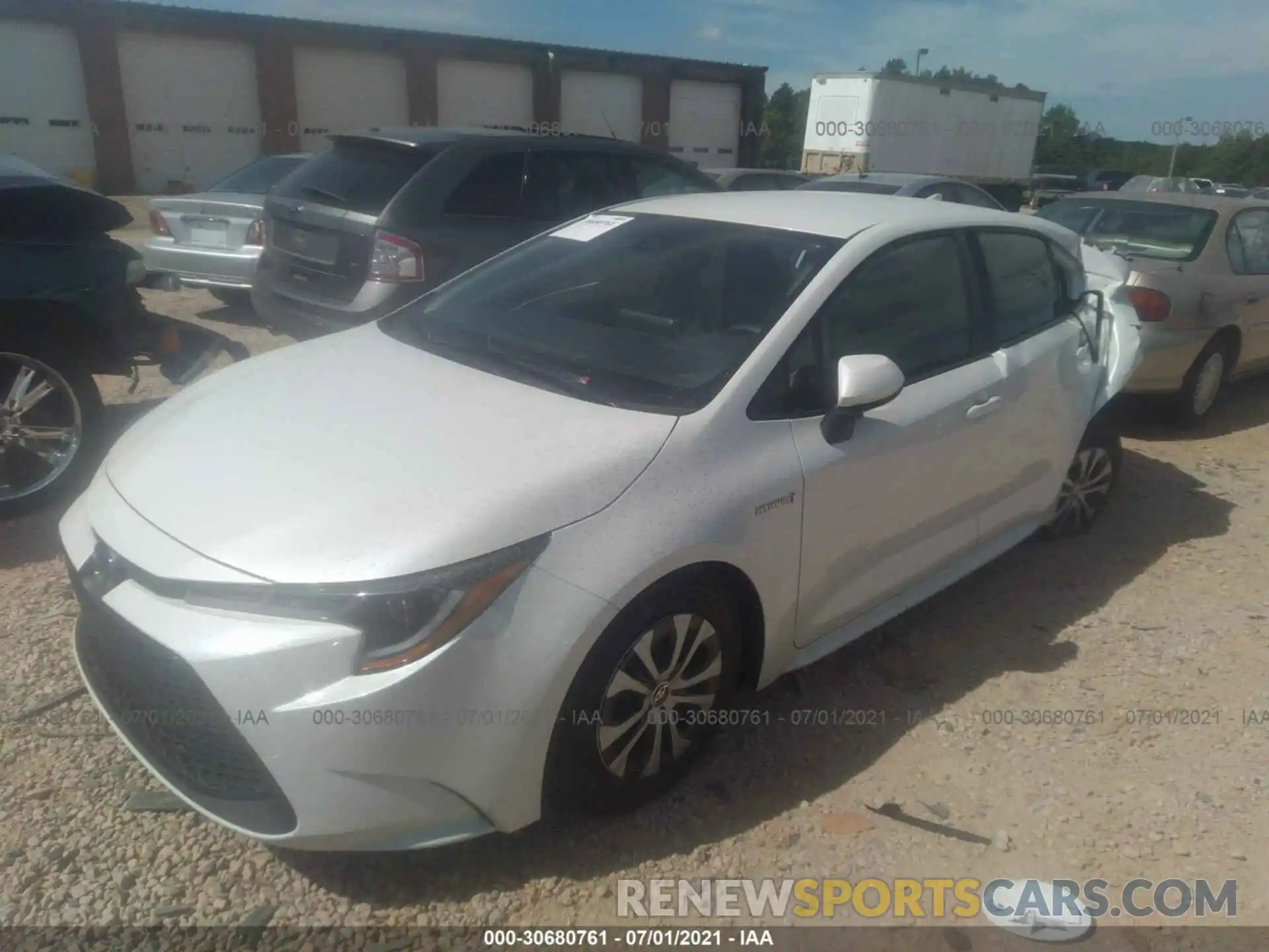 2 Photograph of a damaged car JTDEAMDE8MJ033795 TOYOTA COROLLA 2021