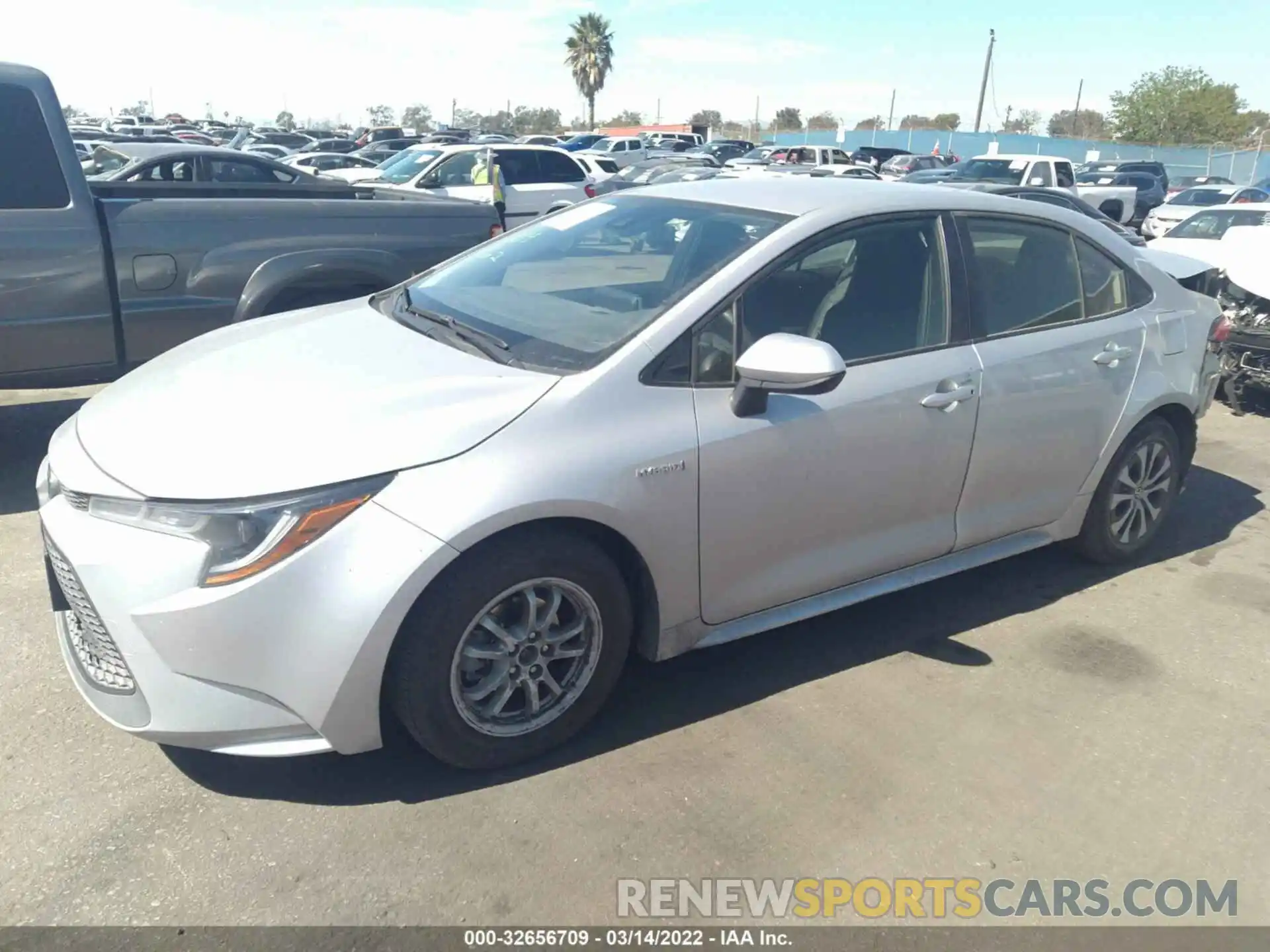 2 Photograph of a damaged car JTDEAMDE8MJ034171 TOYOTA COROLLA 2021