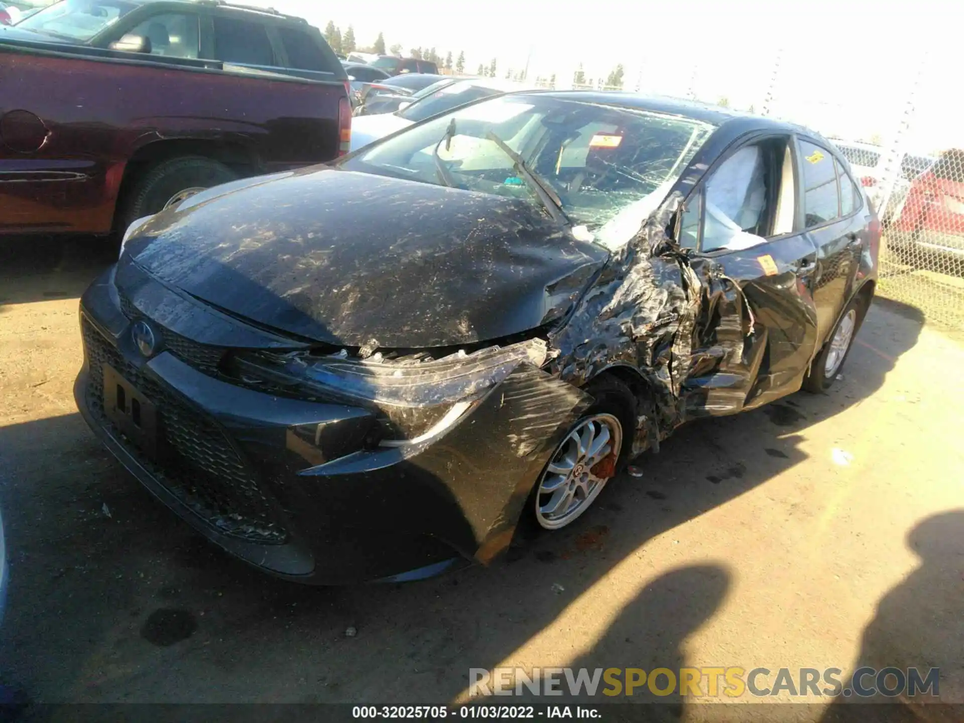 2 Photograph of a damaged car JTDEAMDE8MJ034820 TOYOTA COROLLA 2021