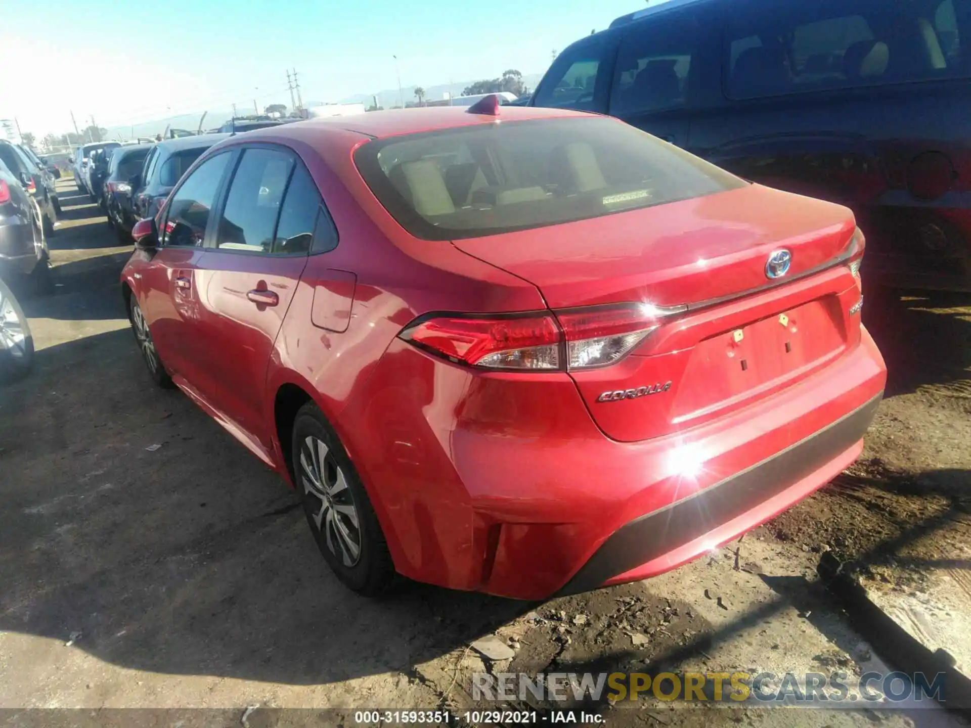 3 Photograph of a damaged car JTDEAMDE9MJ000787 TOYOTA COROLLA 2021