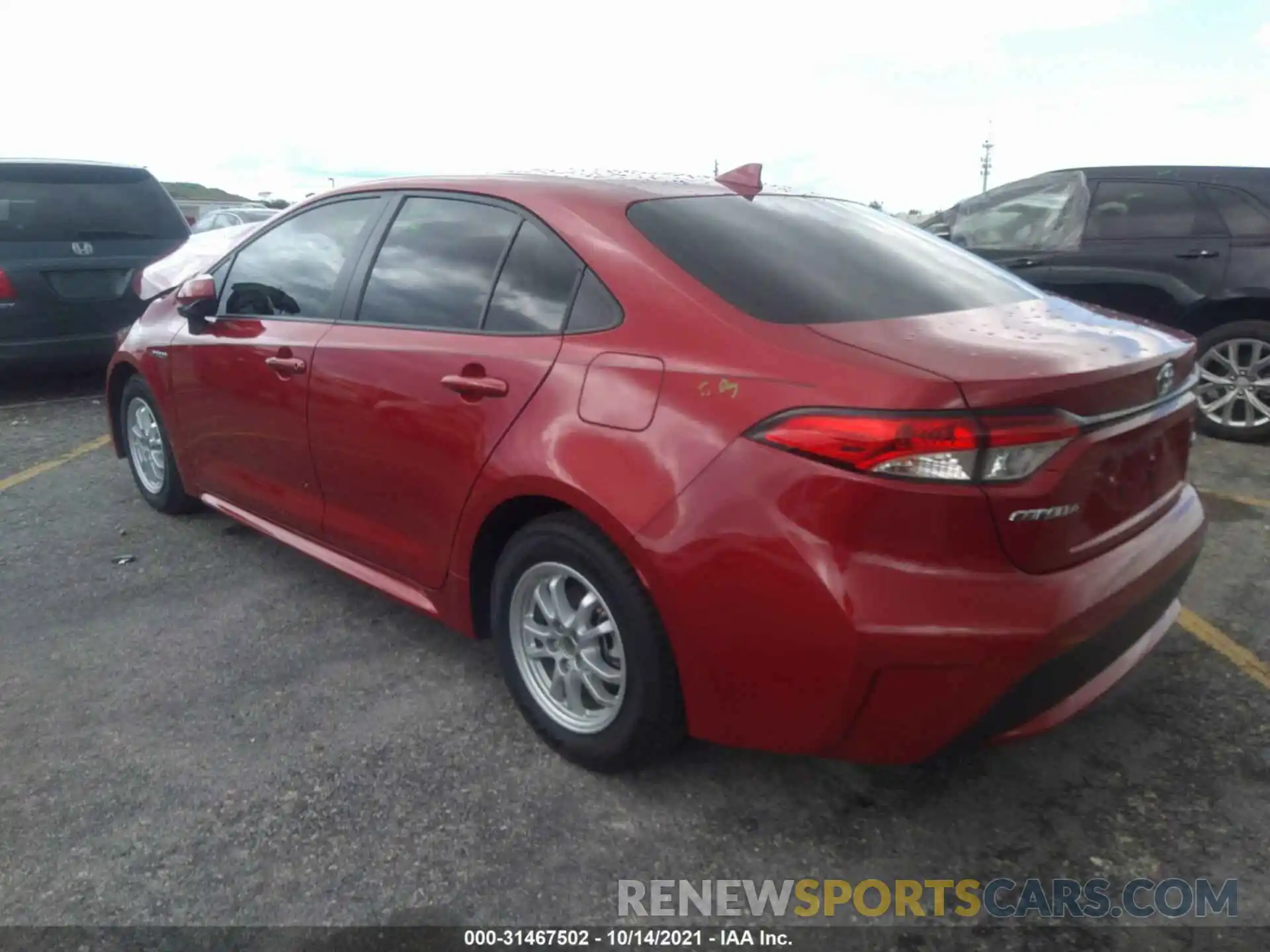 3 Photograph of a damaged car JTDEAMDE9MJ001048 TOYOTA COROLLA 2021