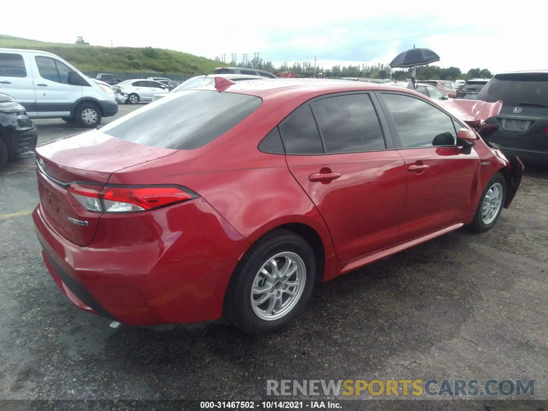 4 Photograph of a damaged car JTDEAMDE9MJ001048 TOYOTA COROLLA 2021