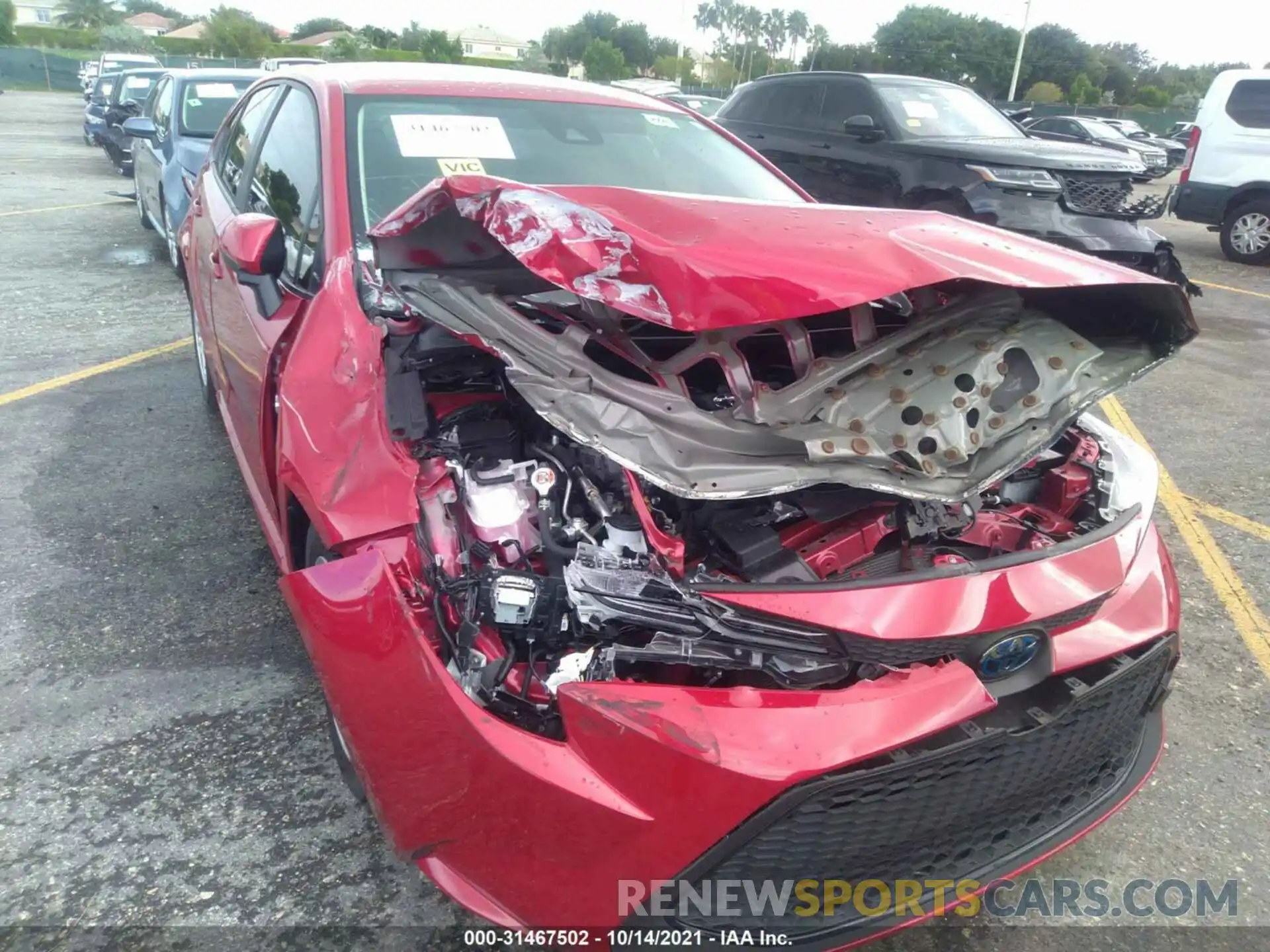 6 Photograph of a damaged car JTDEAMDE9MJ001048 TOYOTA COROLLA 2021