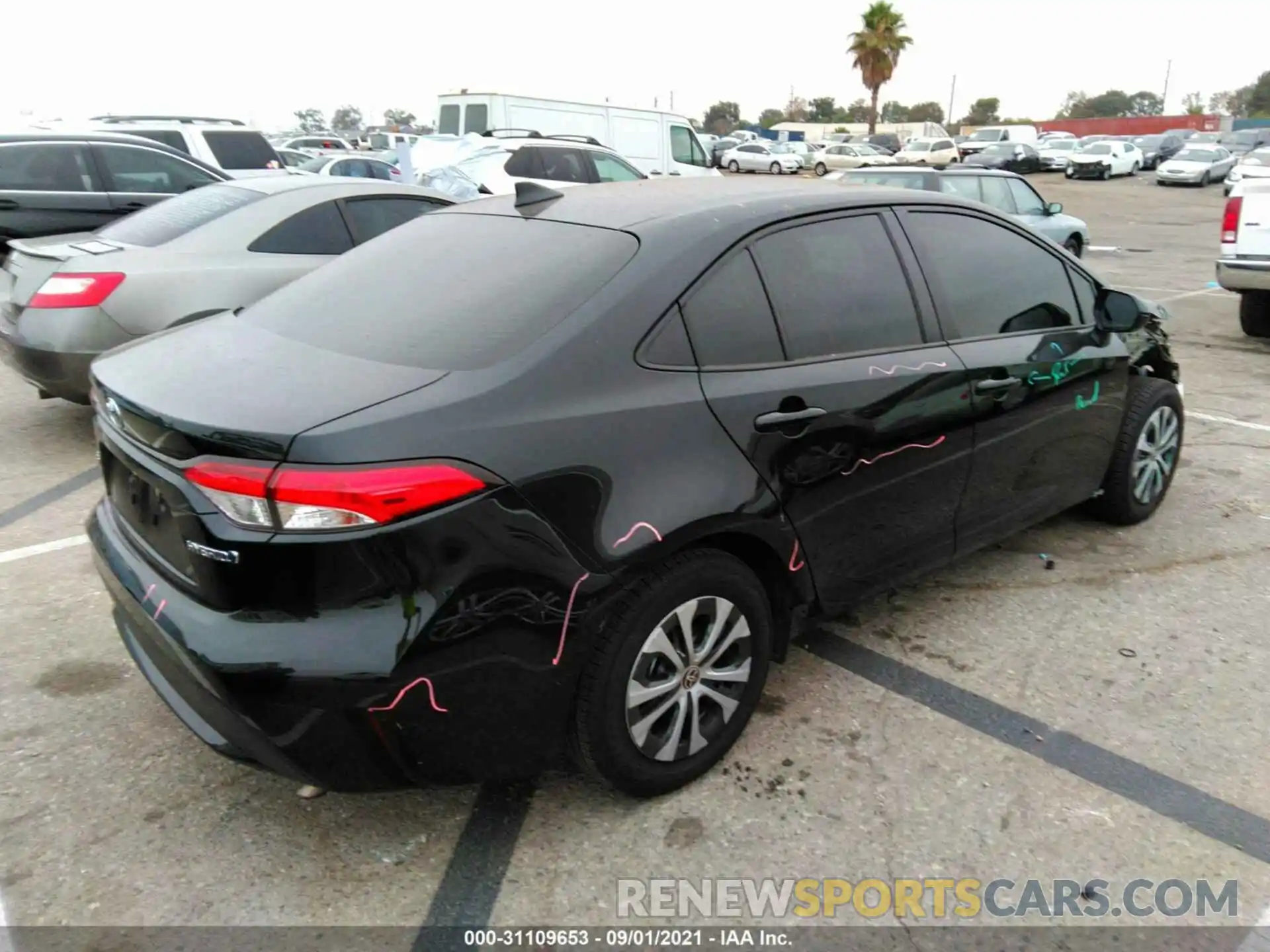 4 Photograph of a damaged car JTDEAMDE9MJ002071 TOYOTA COROLLA 2021