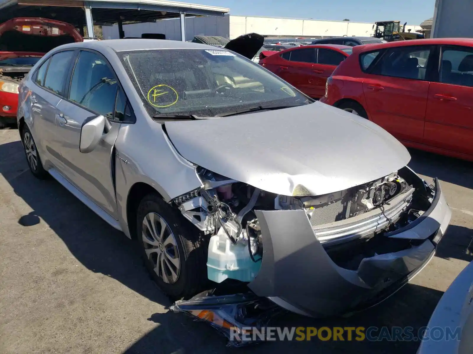 1 Photograph of a damaged car JTDEAMDE9MJ005584 TOYOTA COROLLA 2021