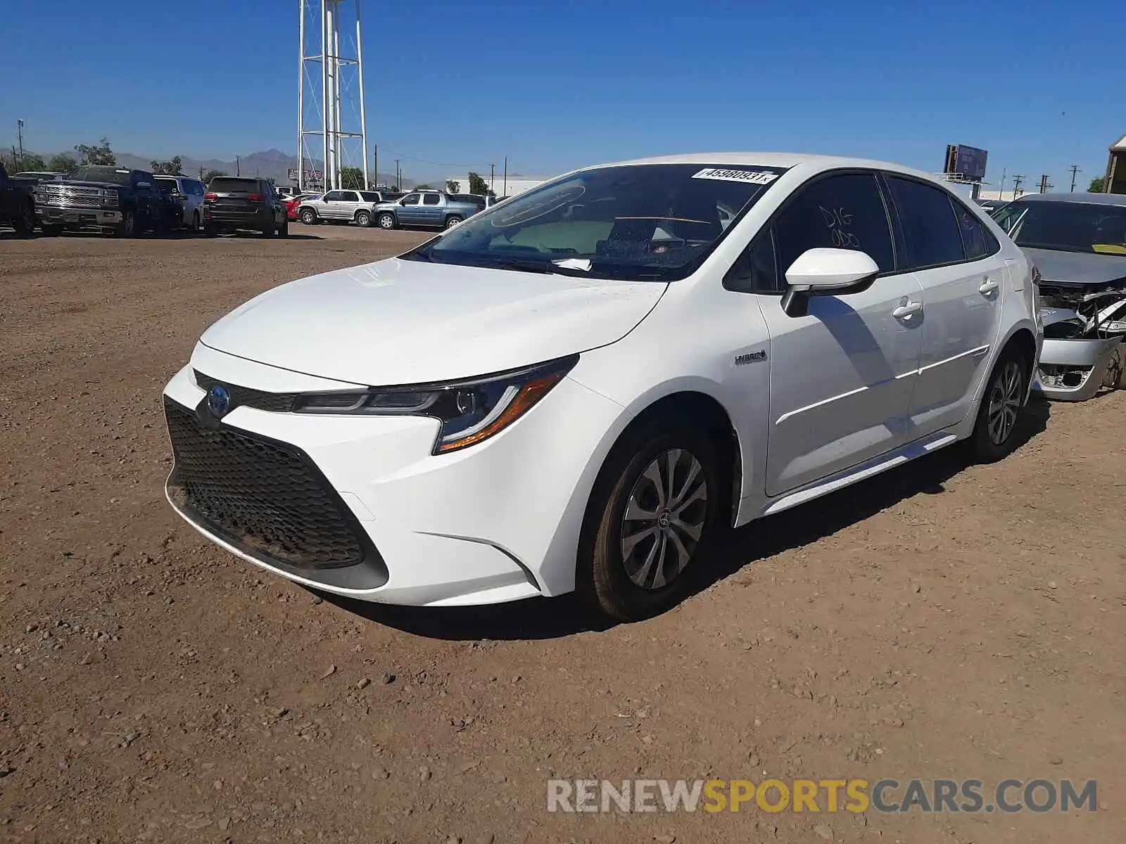 2 Photograph of a damaged car JTDEAMDE9MJ005908 TOYOTA COROLLA 2021