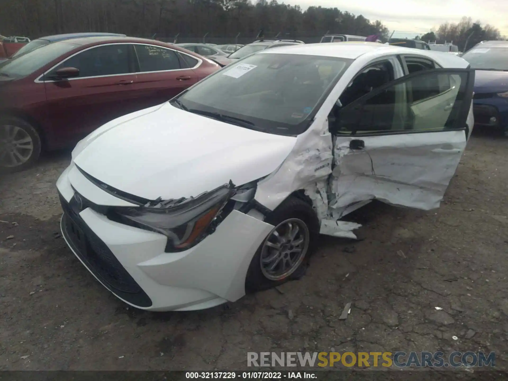 2 Photograph of a damaged car JTDEAMDE9MJ006119 TOYOTA COROLLA 2021