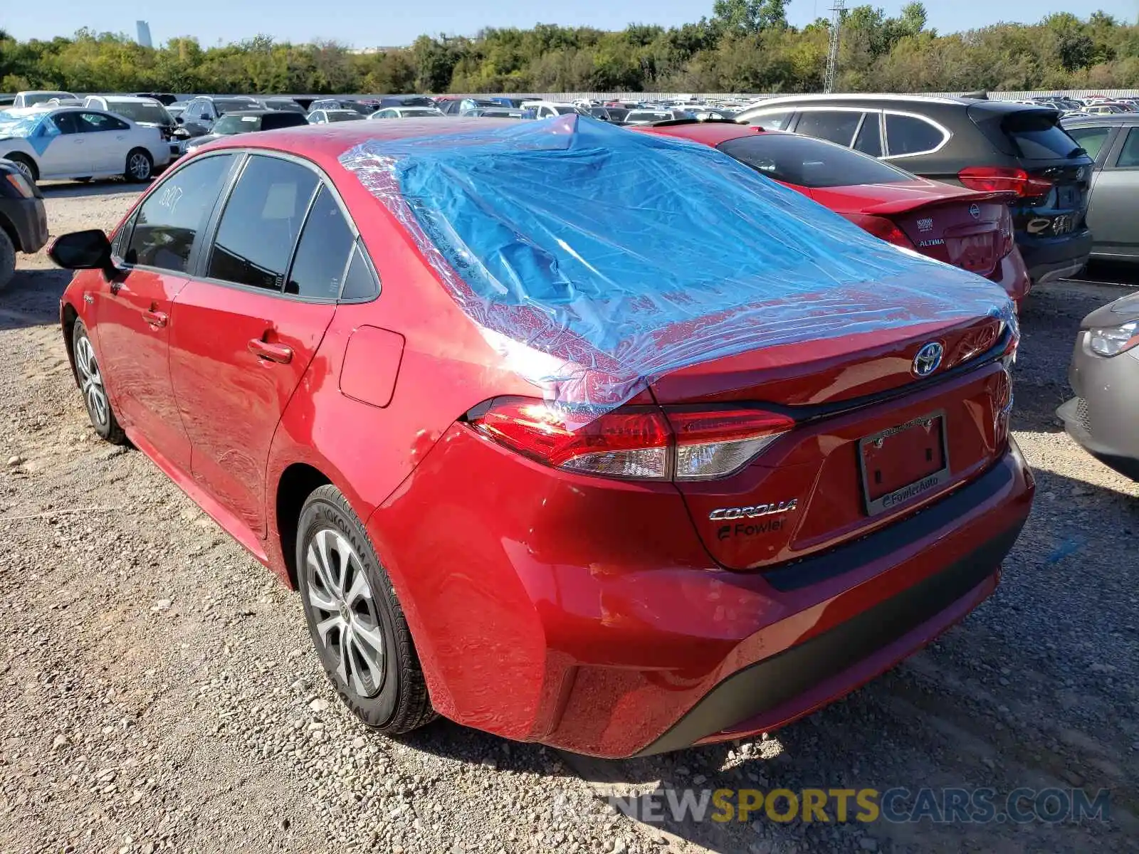 3 Photograph of a damaged car JTDEAMDE9MJ006668 TOYOTA COROLLA 2021